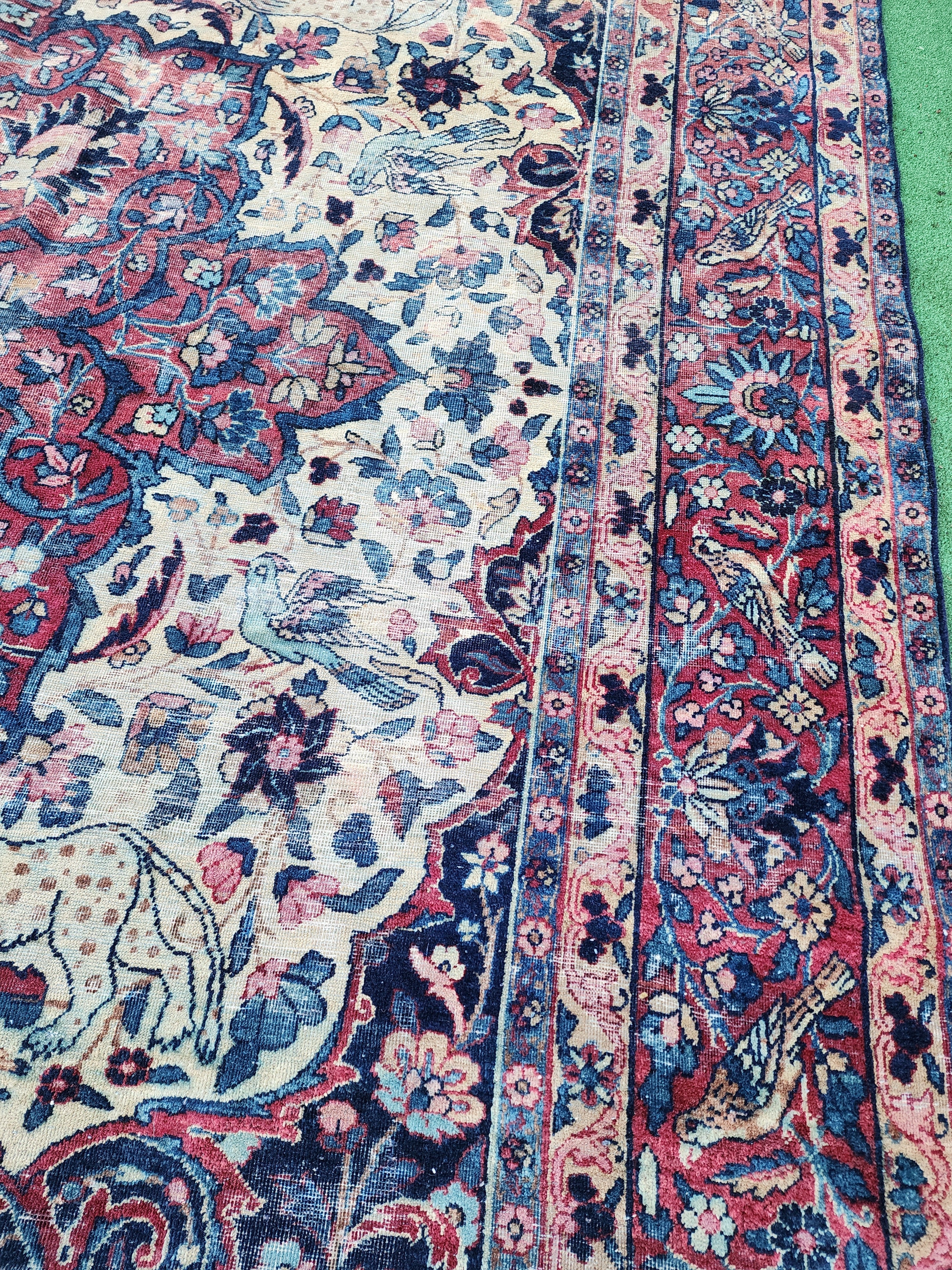 antique Anatolian Wool Large Area Rug — in setting