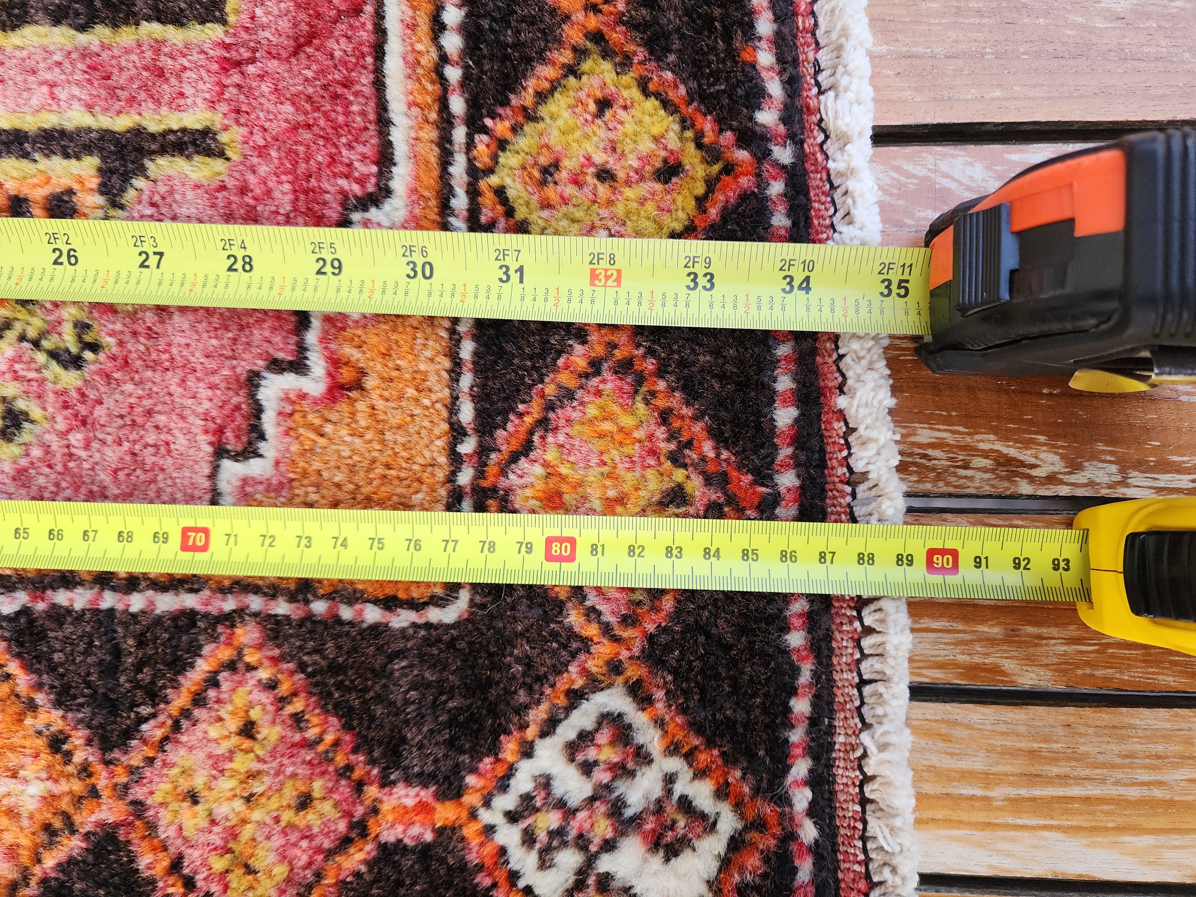 antique Konya Wool Small Rug — colour close-up