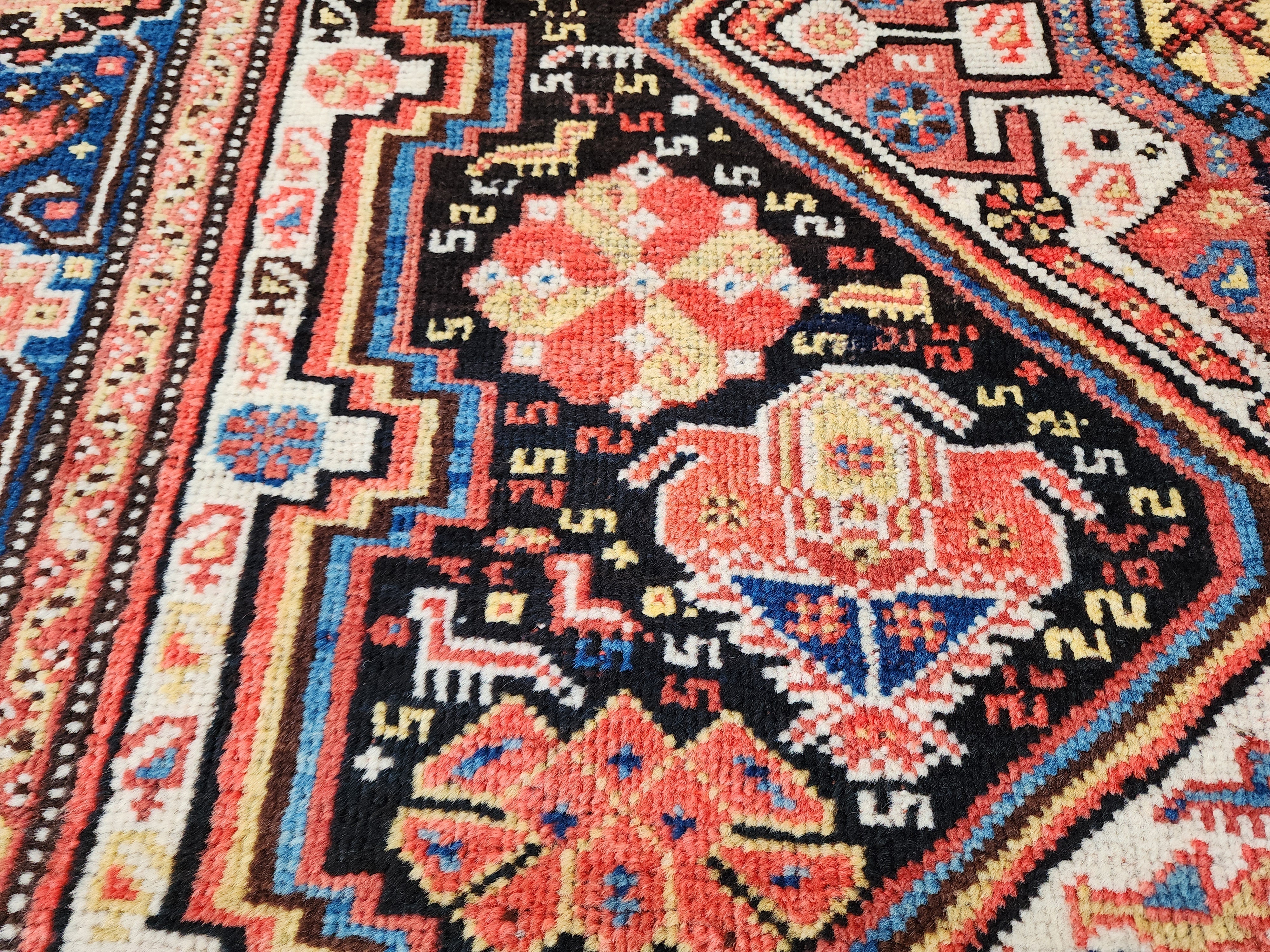 vintage Anatolian Wool Small Rug — border pattern