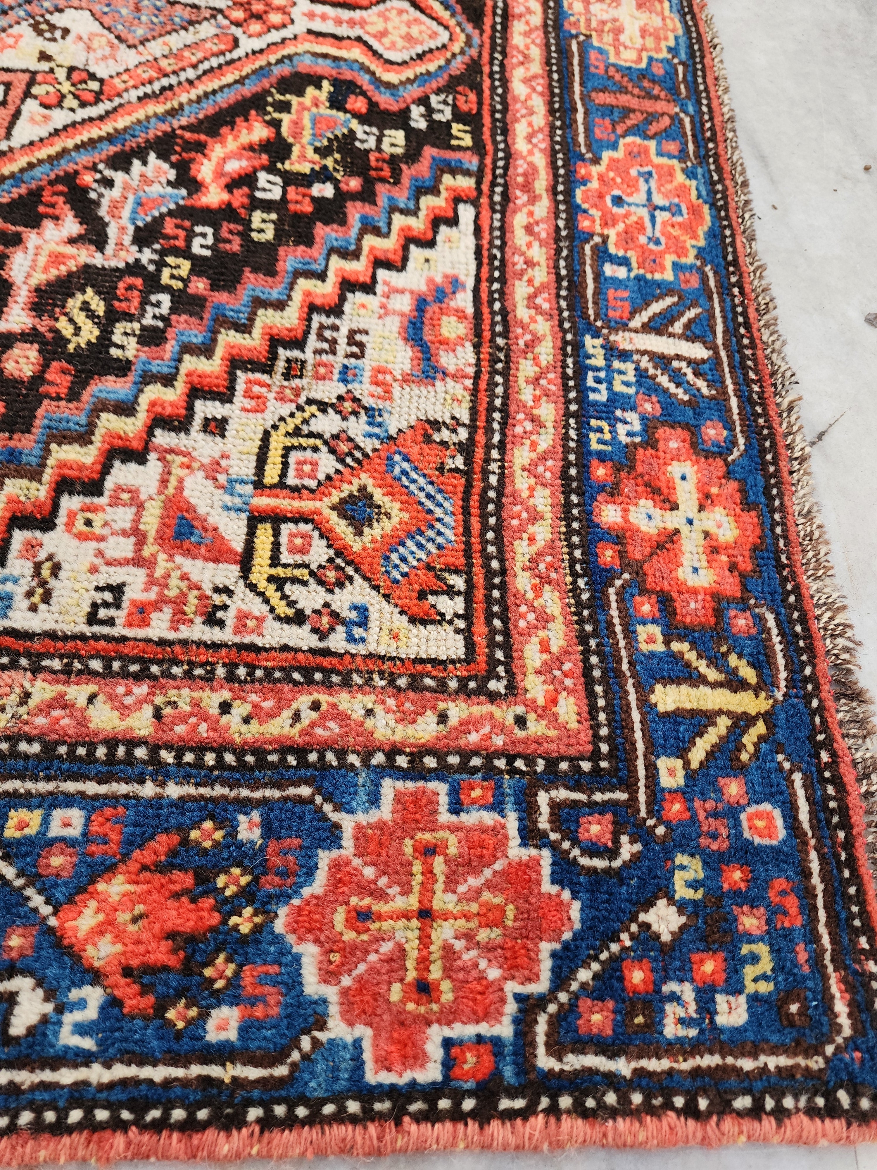 Vintage Turkish Tribal Wool Rug, Oriental Bohemian Area Carpet