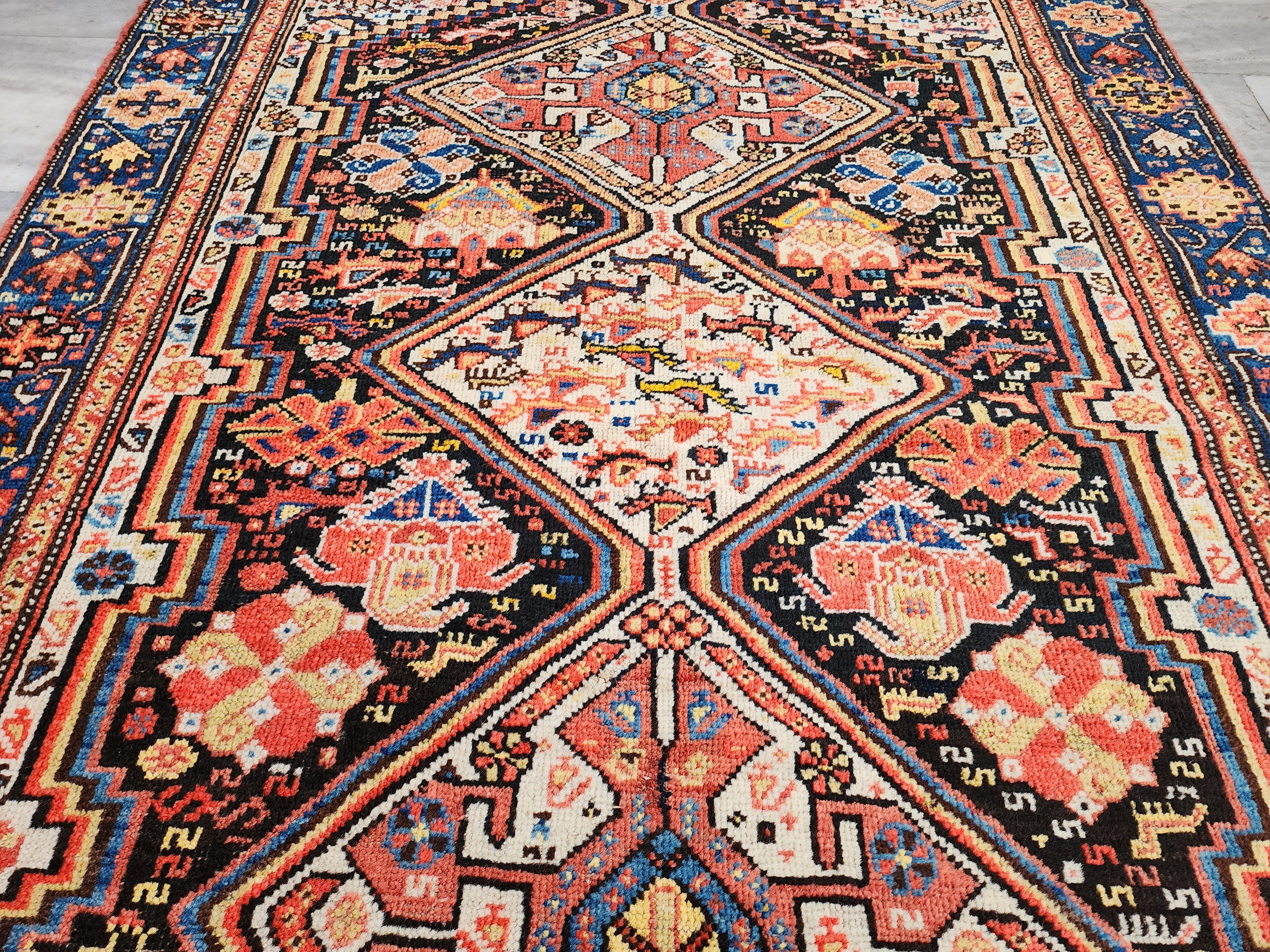 vintage Anatolian Wool Small Rug — styled view