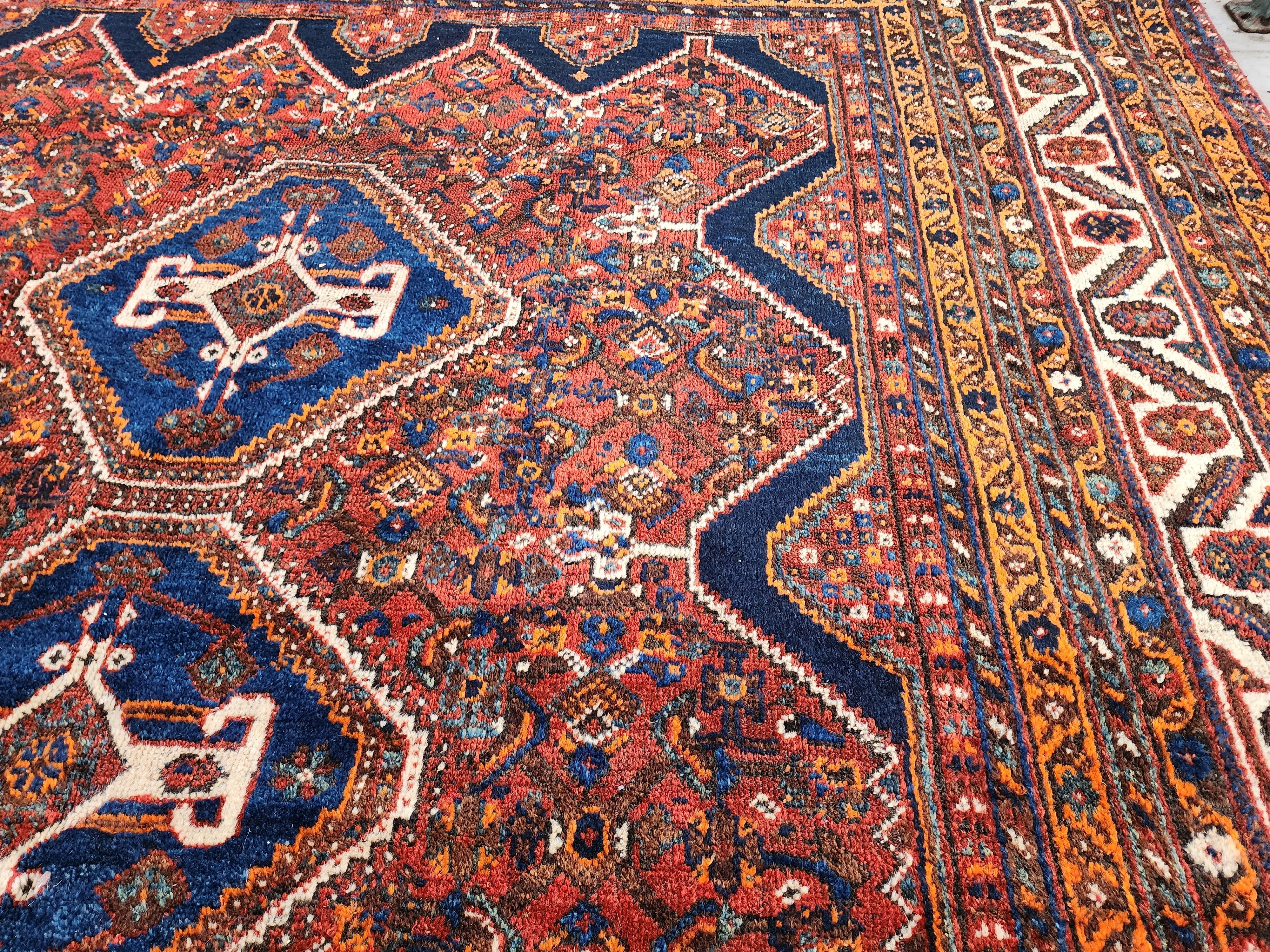 antique Anatolian Wool Large Area Rug — styled view