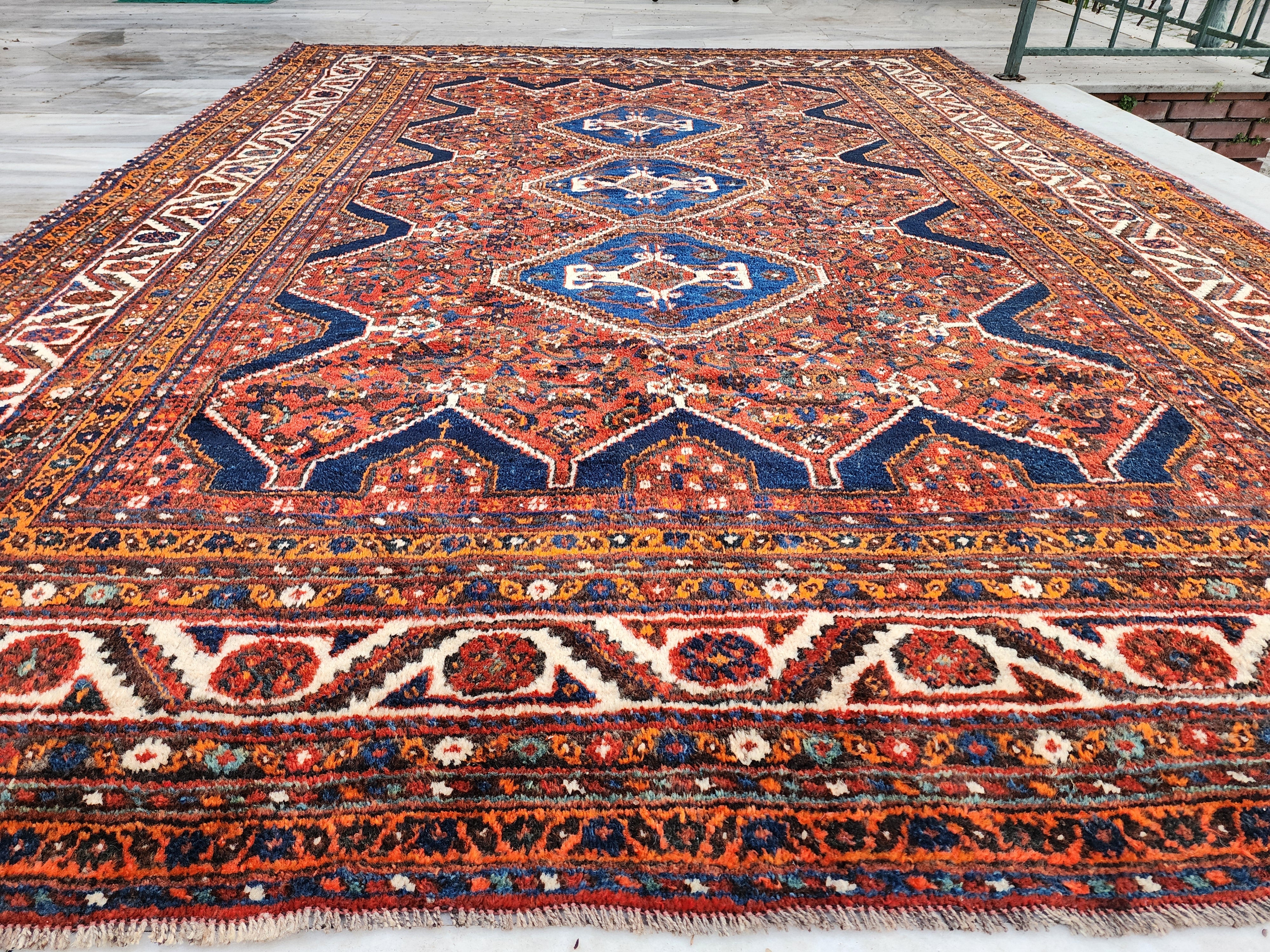 antique Anatolian Wool Large Area Rug — styled view