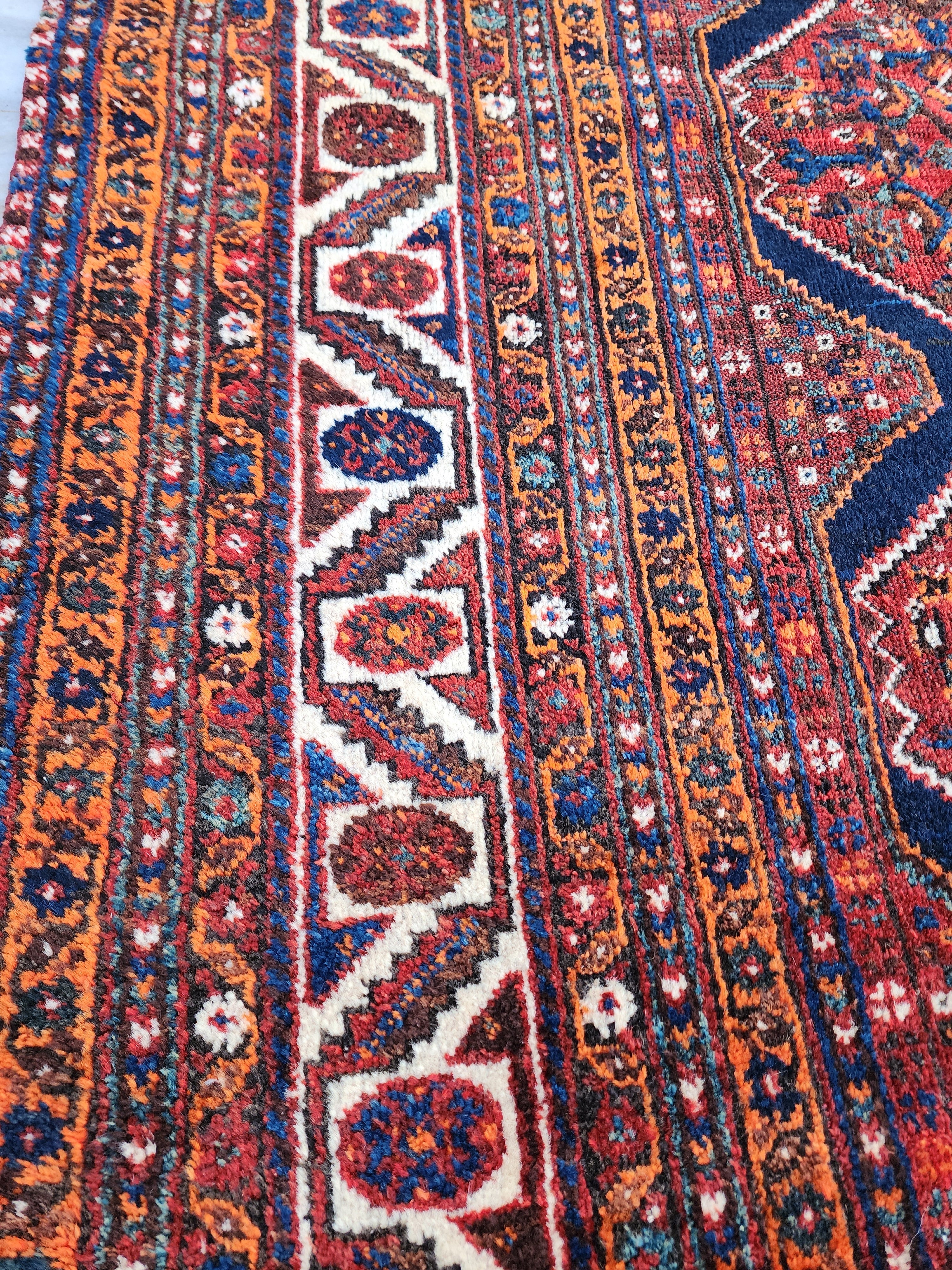 antique Anatolian Wool Large Area Rug — colour close-up