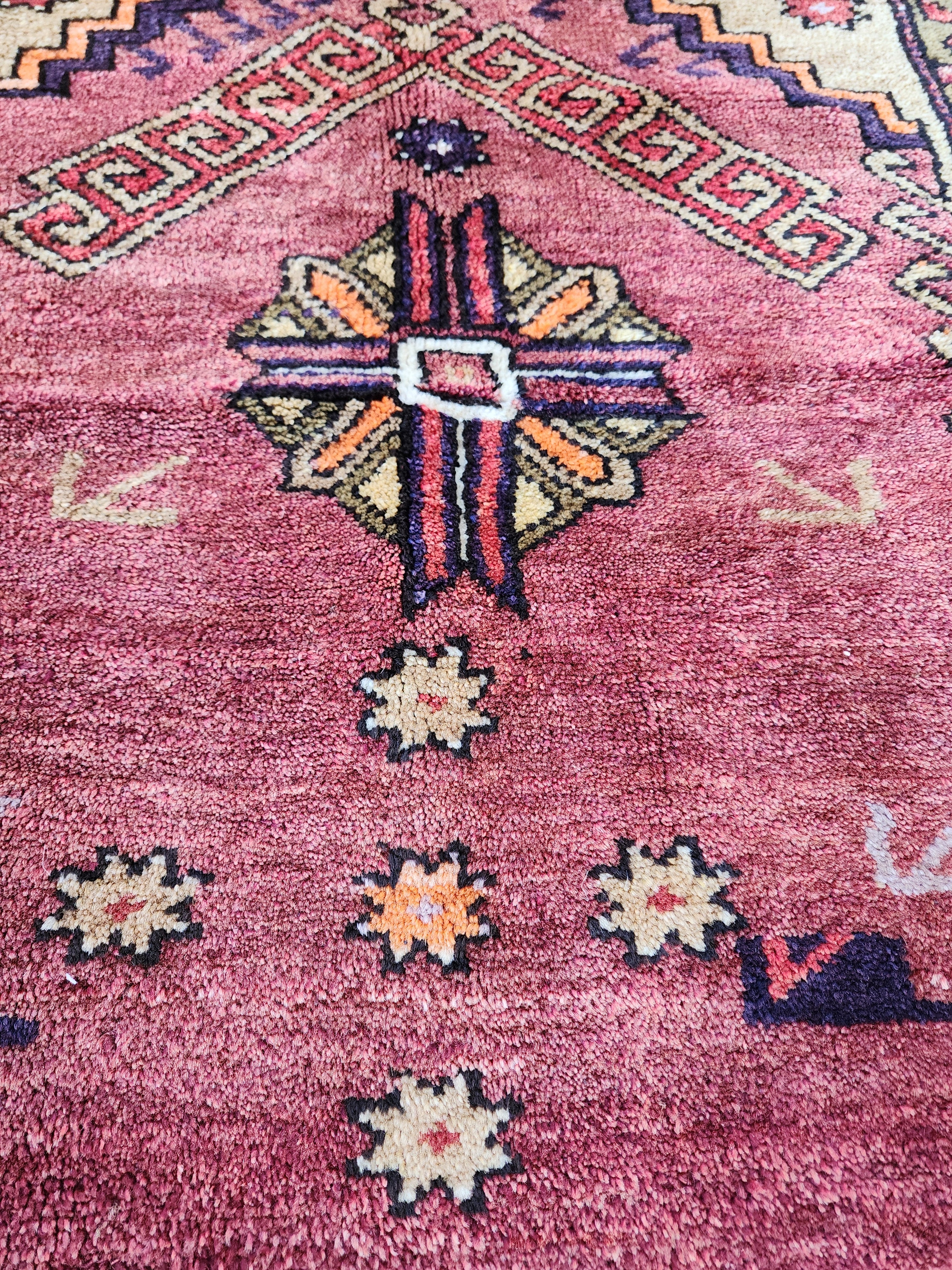 Antique Turkish Konya Prayer Rug with Stepped Mihrab Design