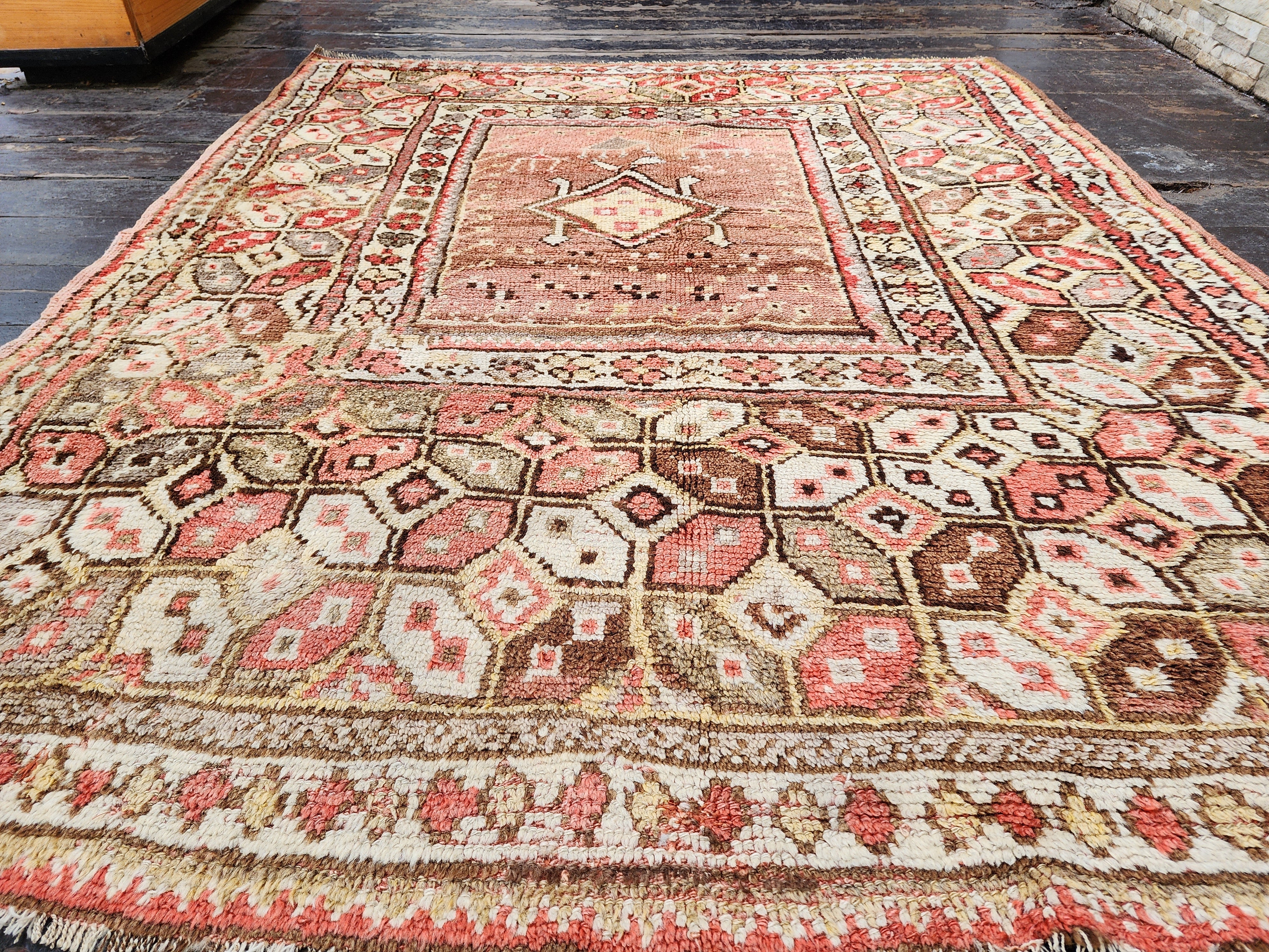 antique Milas Wool Small Rug — styled view