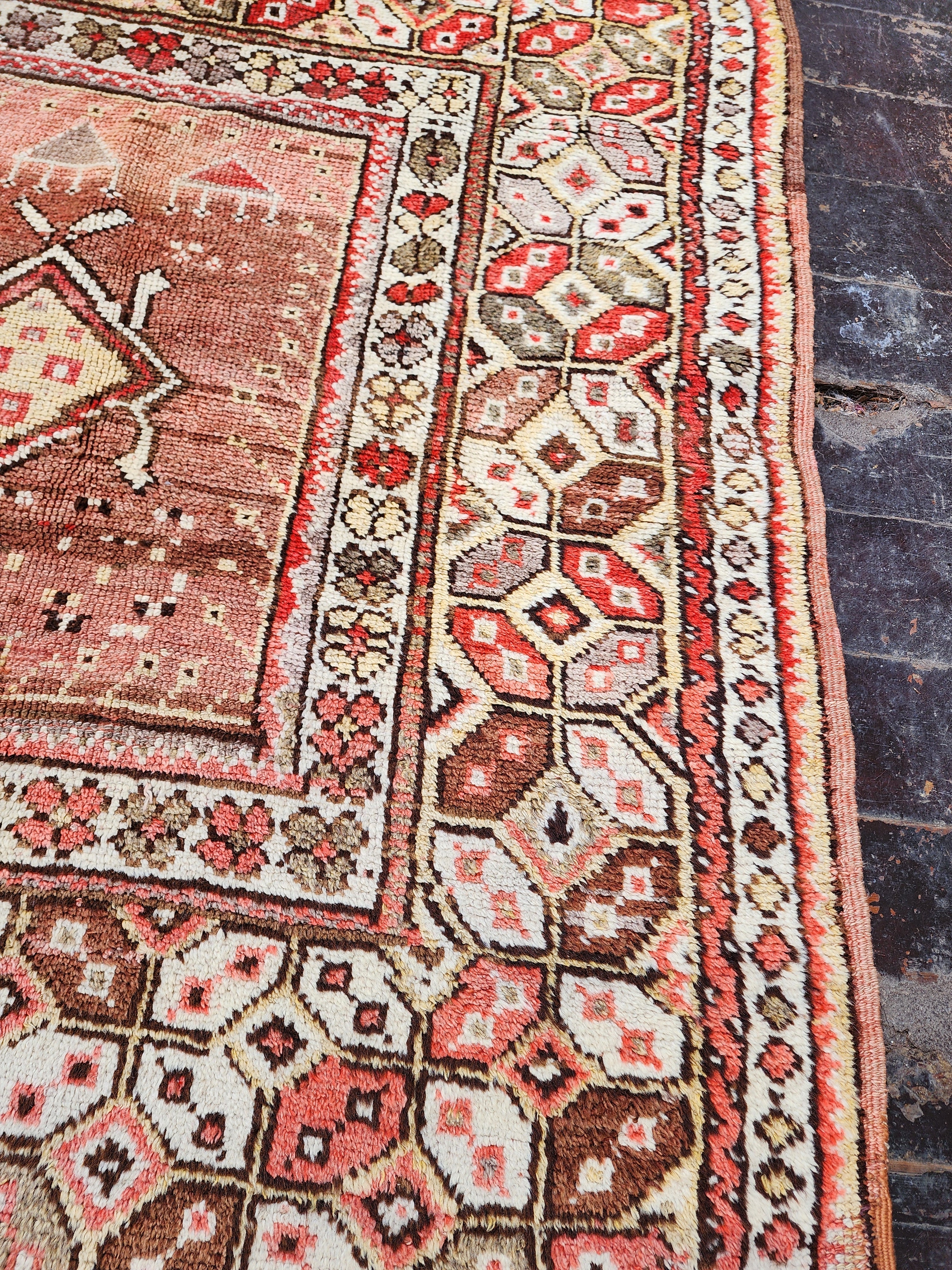 antique Milas Wool Small Rug — in setting