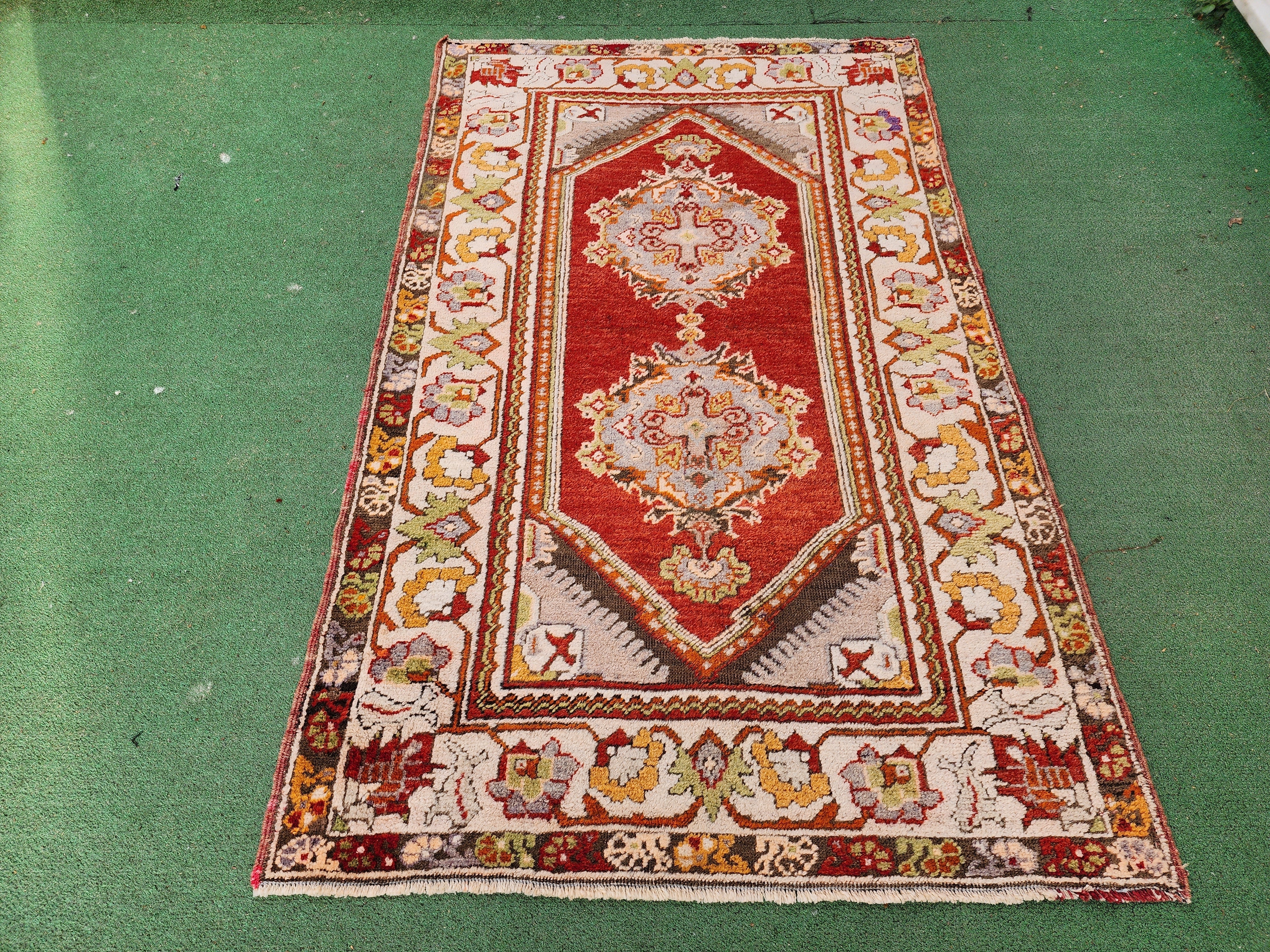 antique Milas Small Rug — detail texture