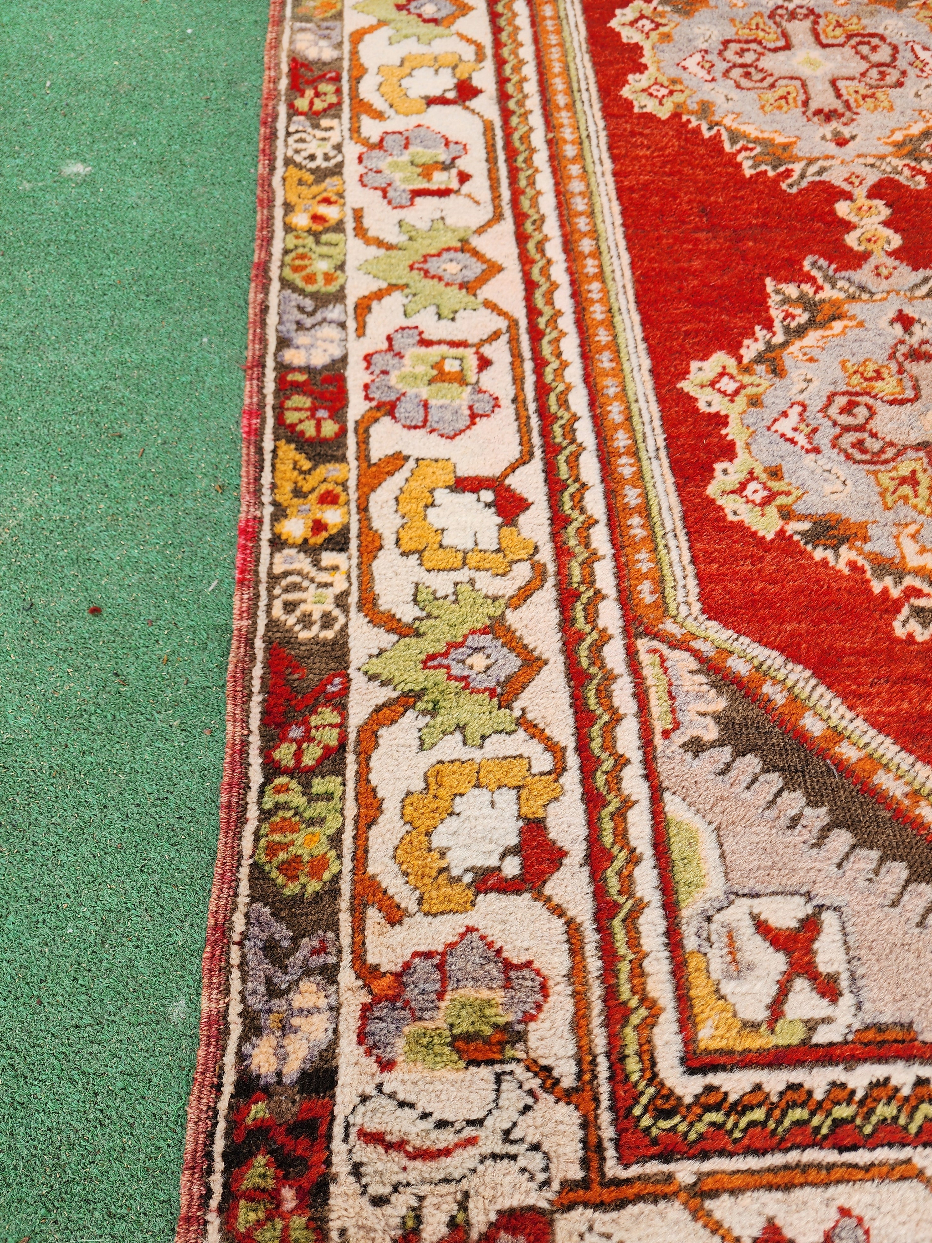 antique Milas Small Rug — pattern close-up