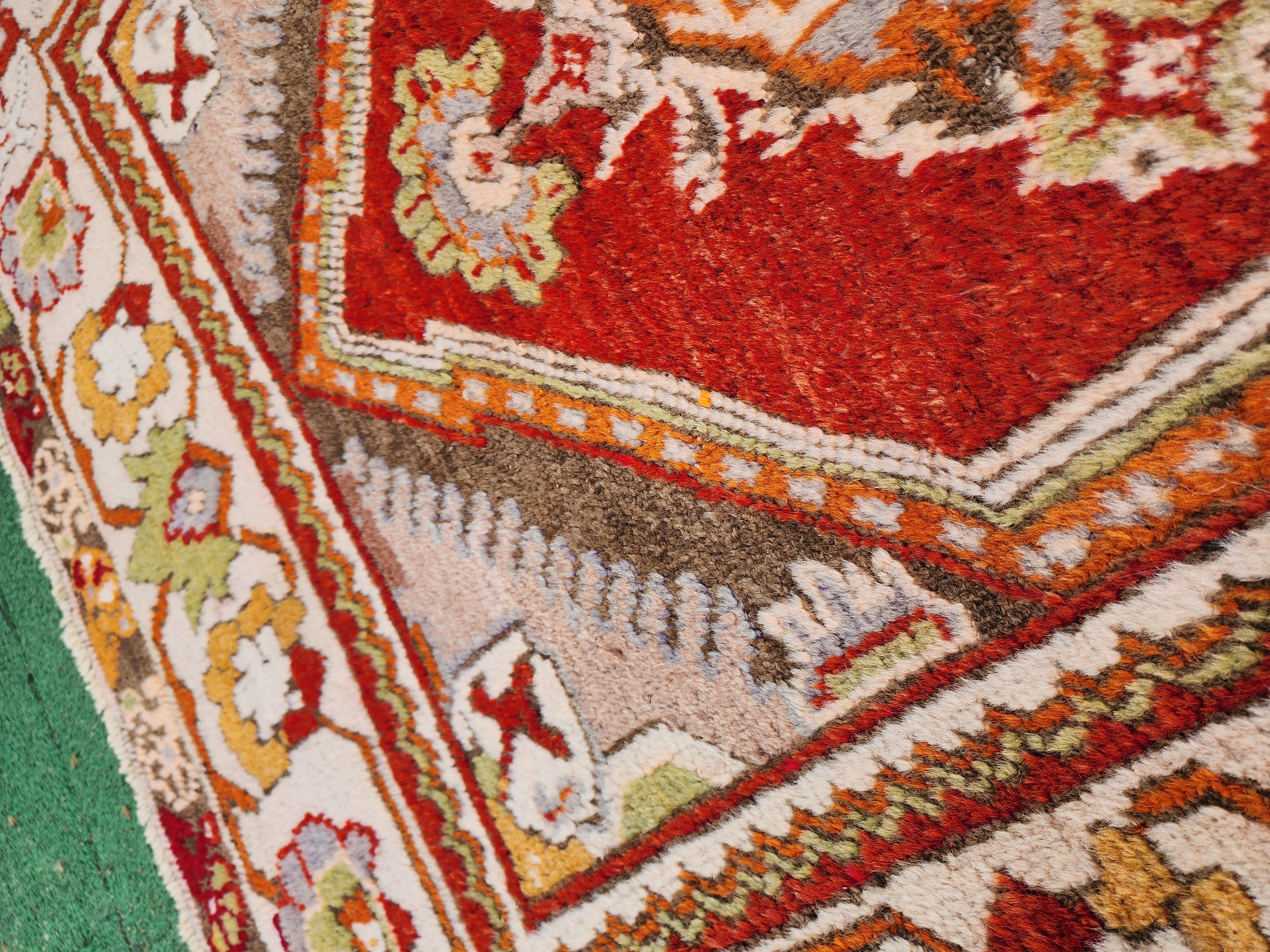 antique Milas Small Rug — edge weave