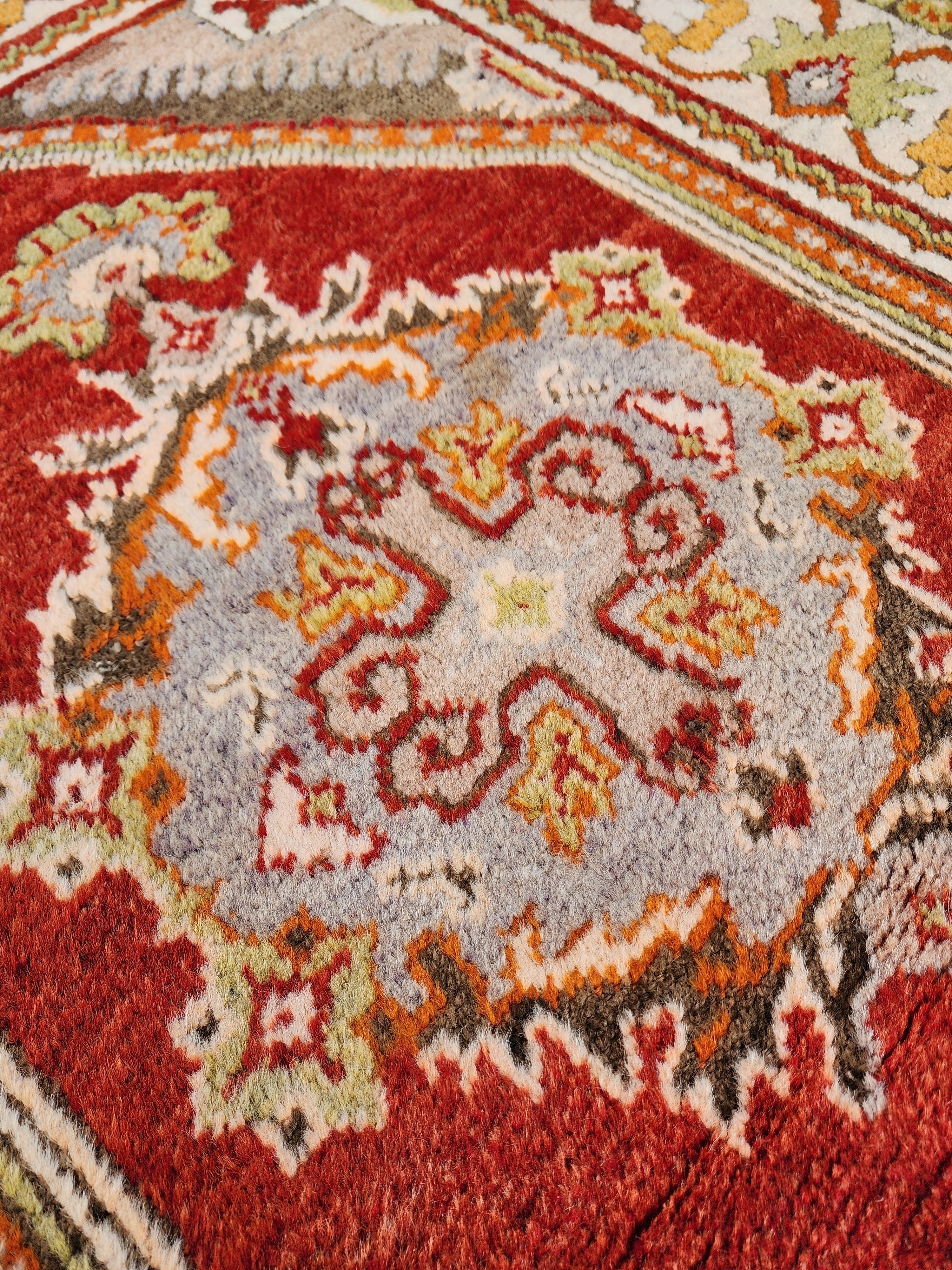 antique Milas Small Rug — pile detail