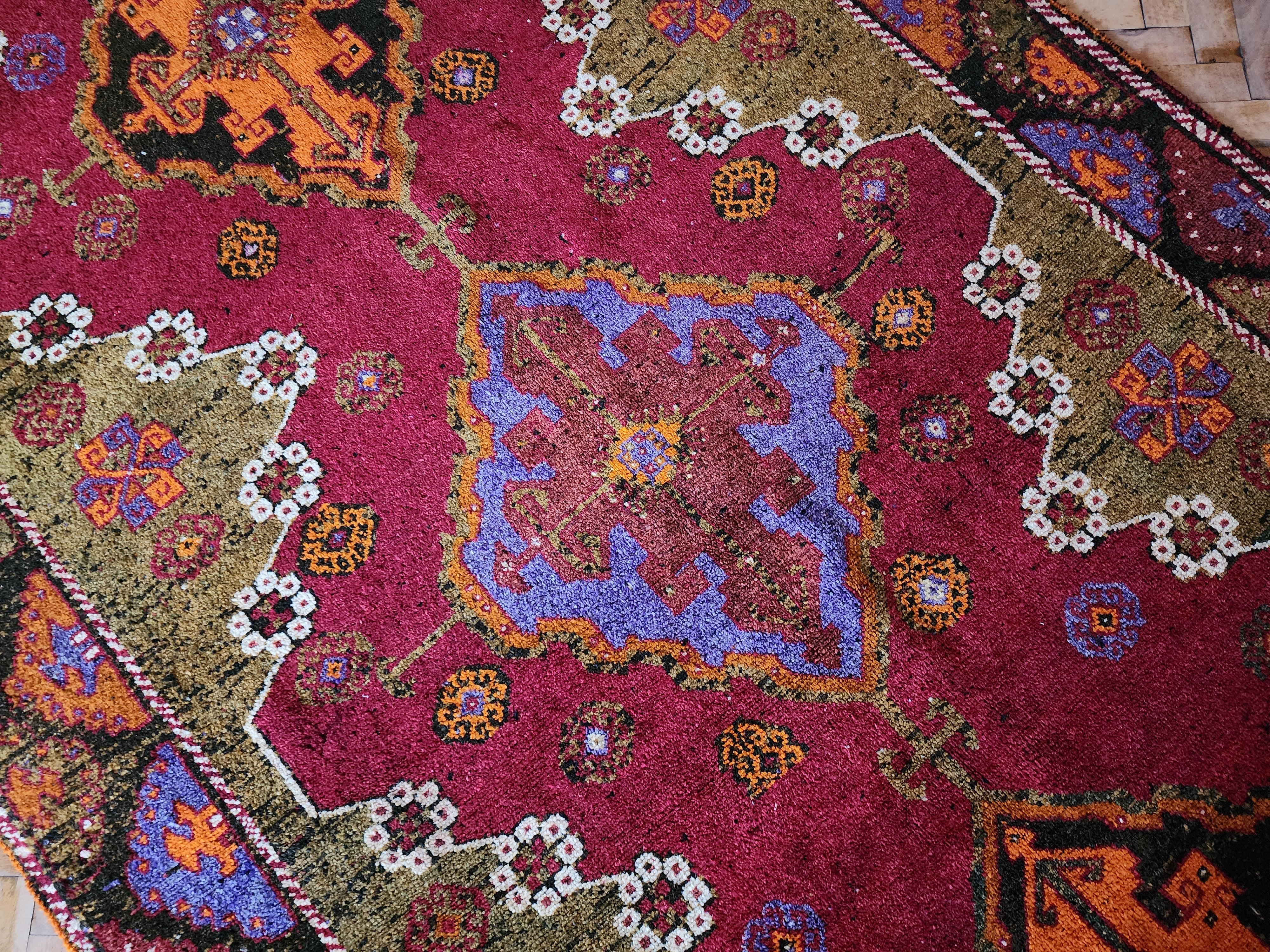 Antique Kurdish Runner Rug 11'6''x4'7''
