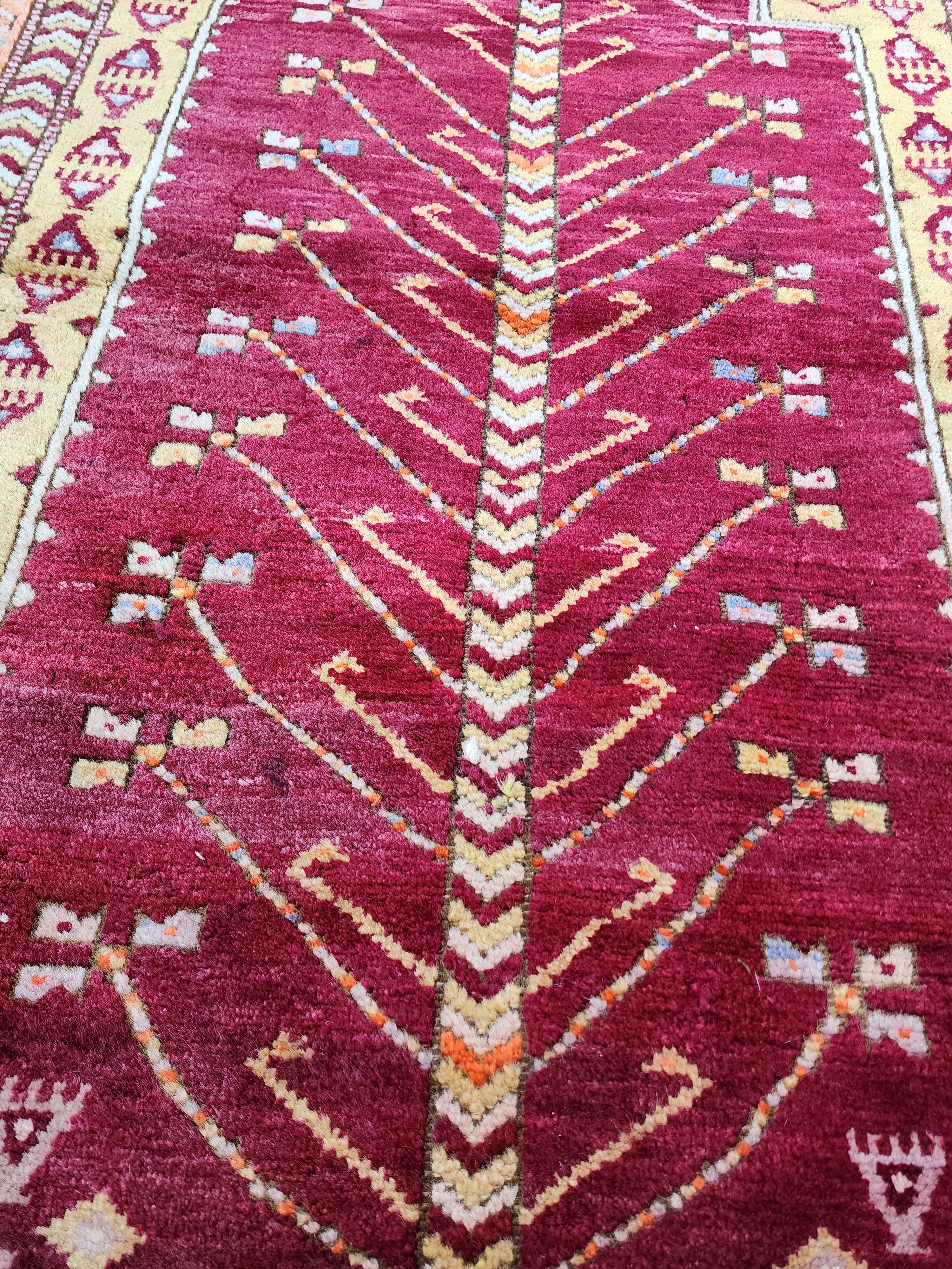 antique Turkish Wool Small Rug — in setting