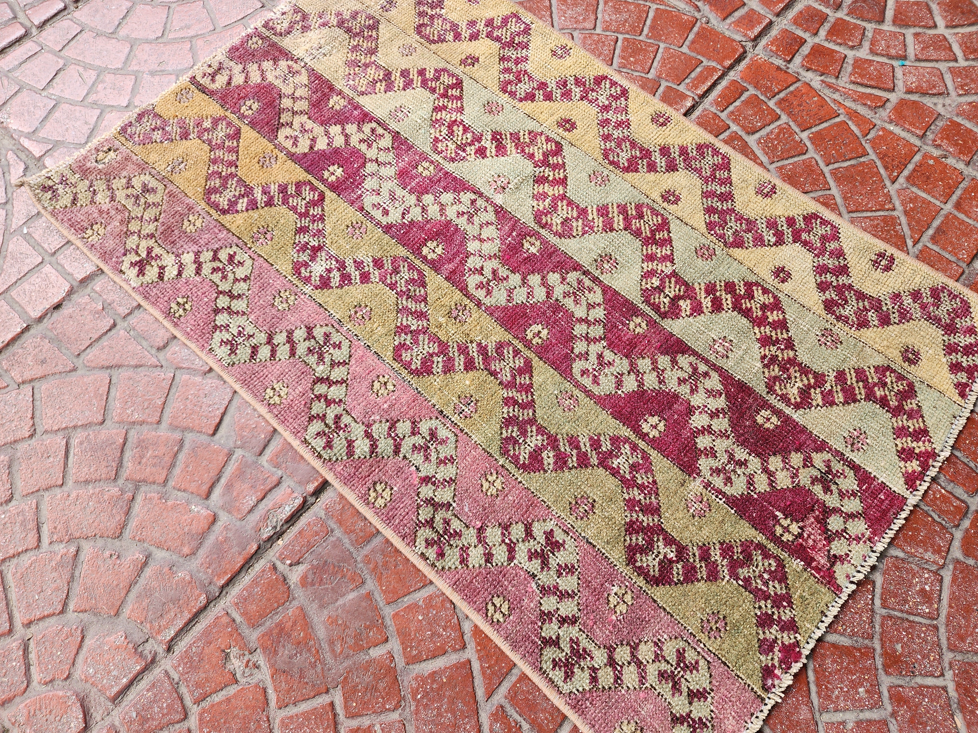antique Anatolian Small Rug — pile detail