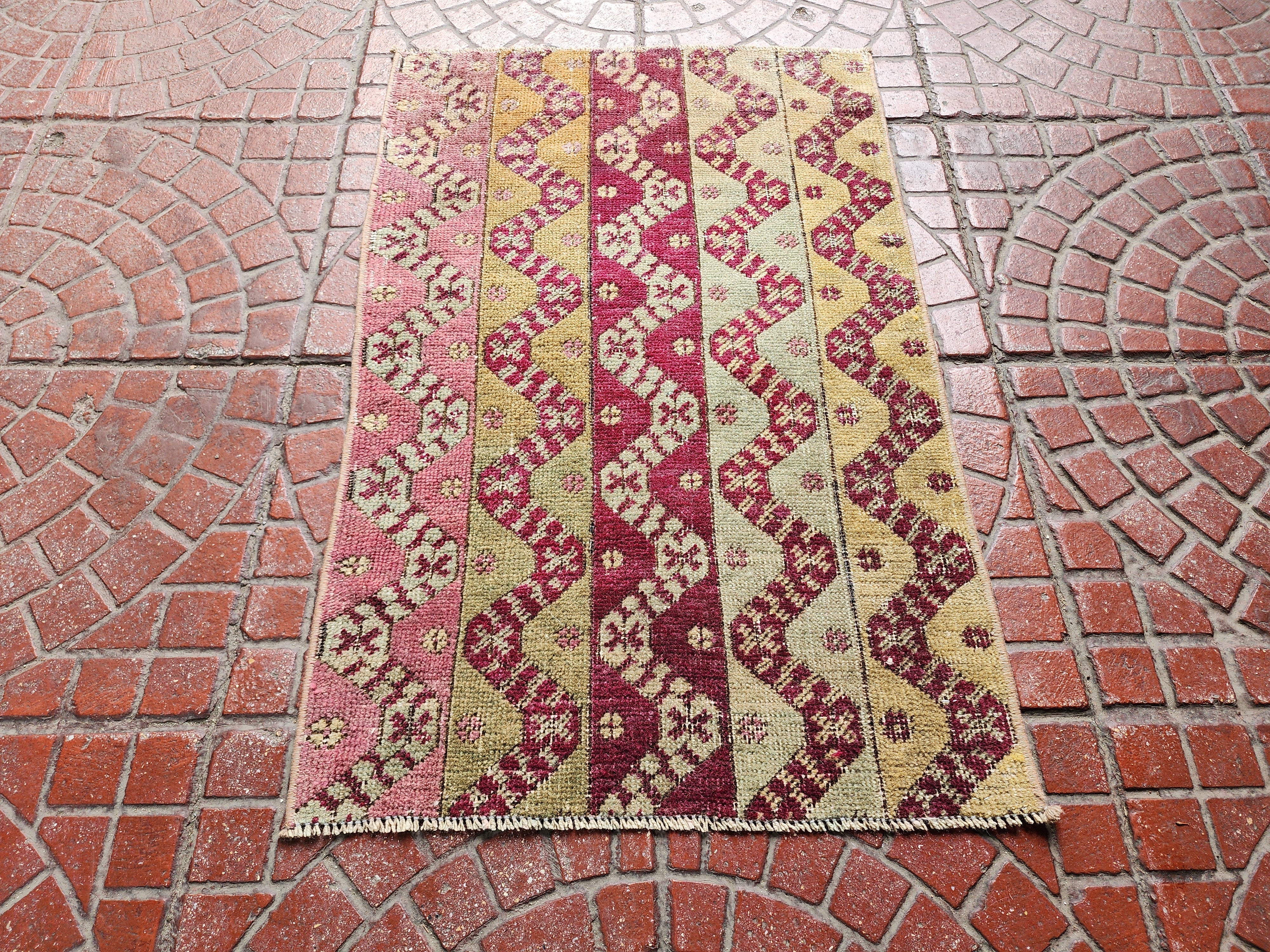 antique Anatolian Small Rug — detail texture