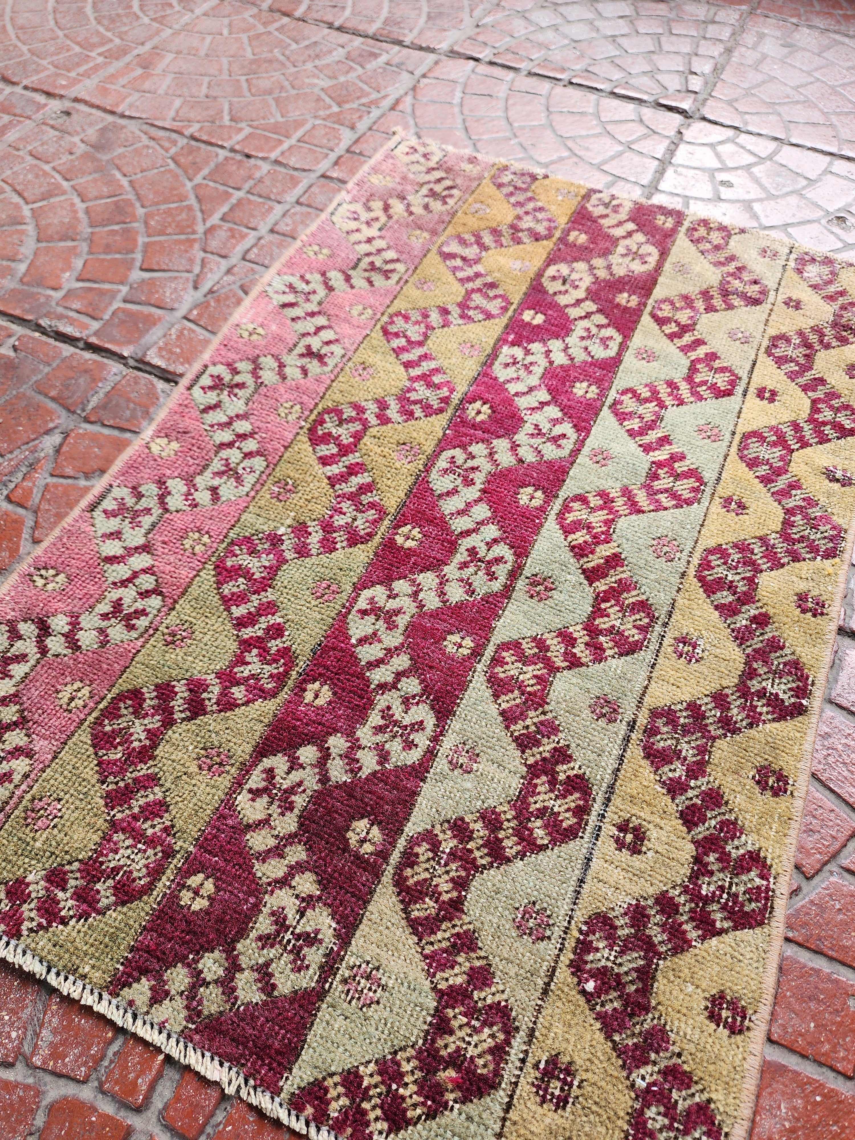 antique Anatolian Small Rug — back view