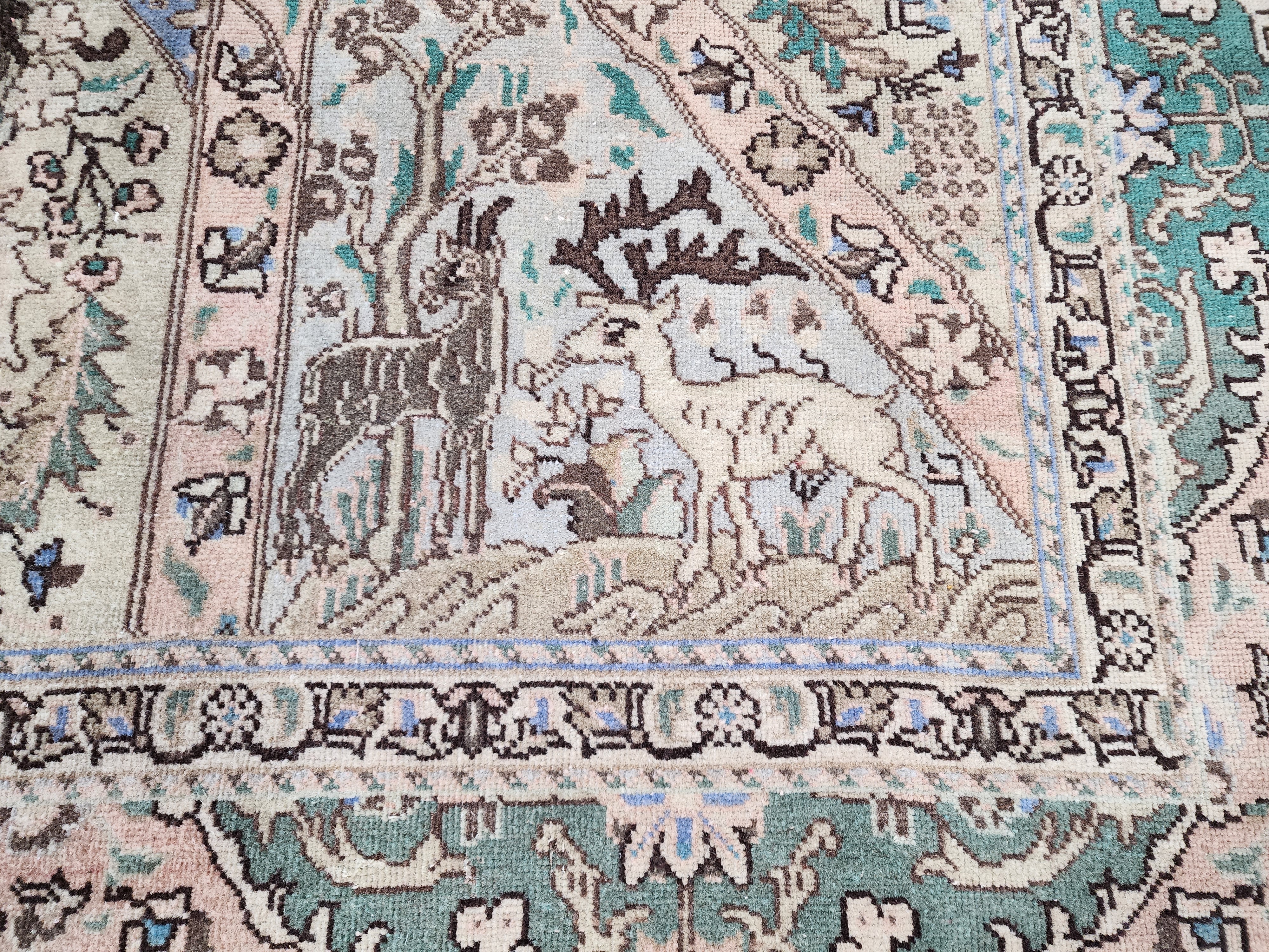 antique Oushak Wool Large Area Rug — edge weave