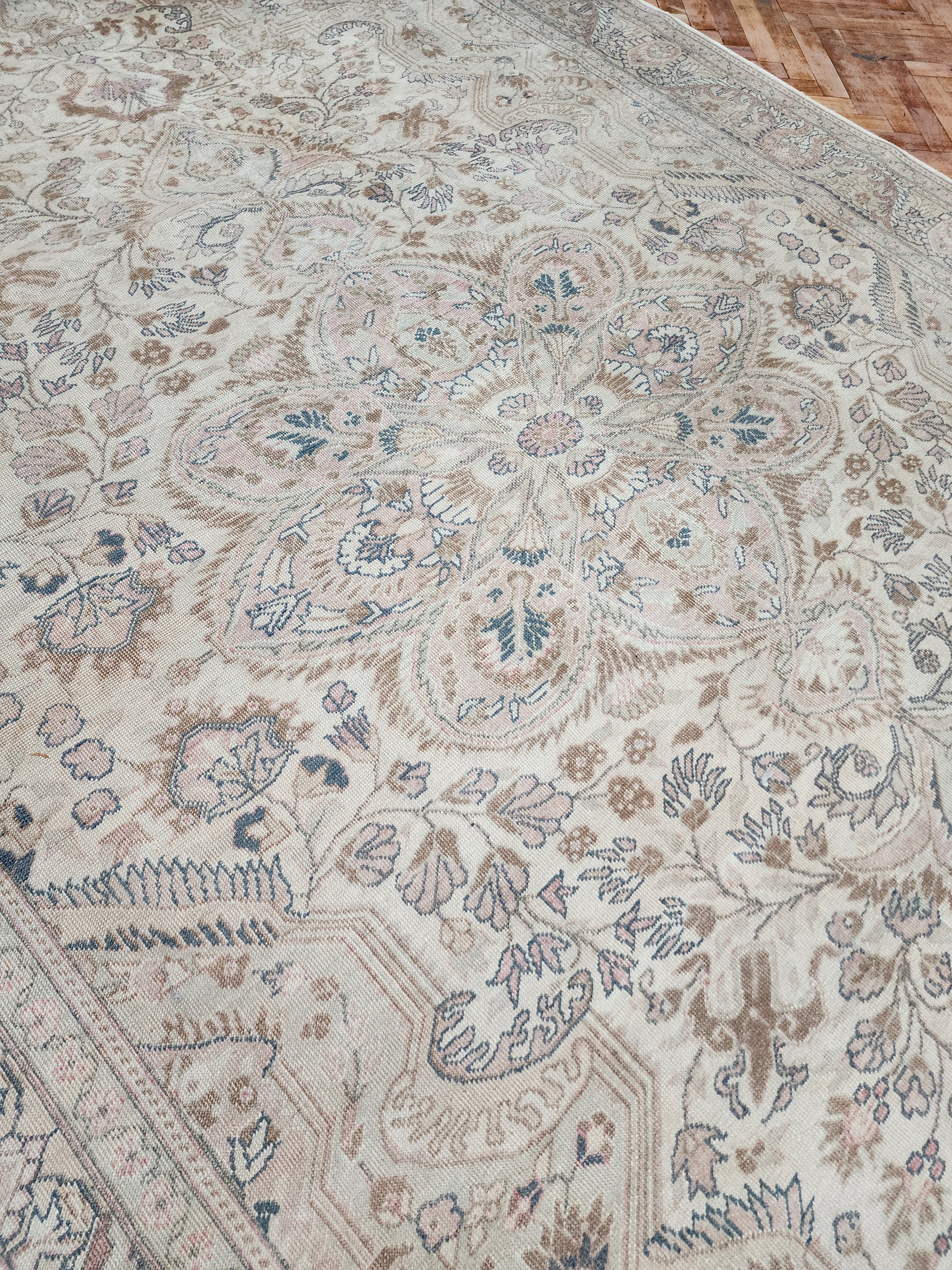 vintage Kayseri Wool Large Area Rug — in setting