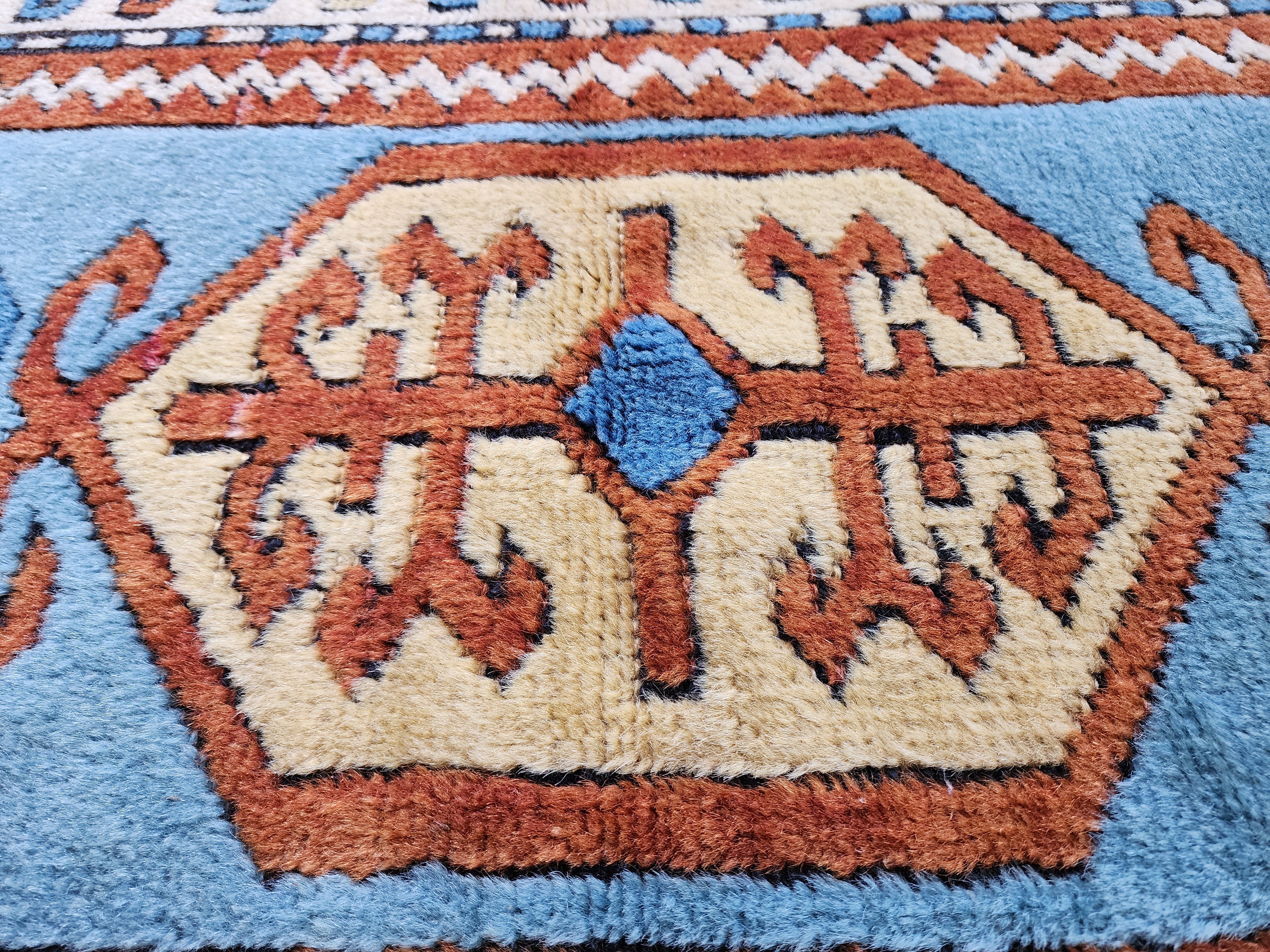 vintage Oushak Wool Area Rug — styled view