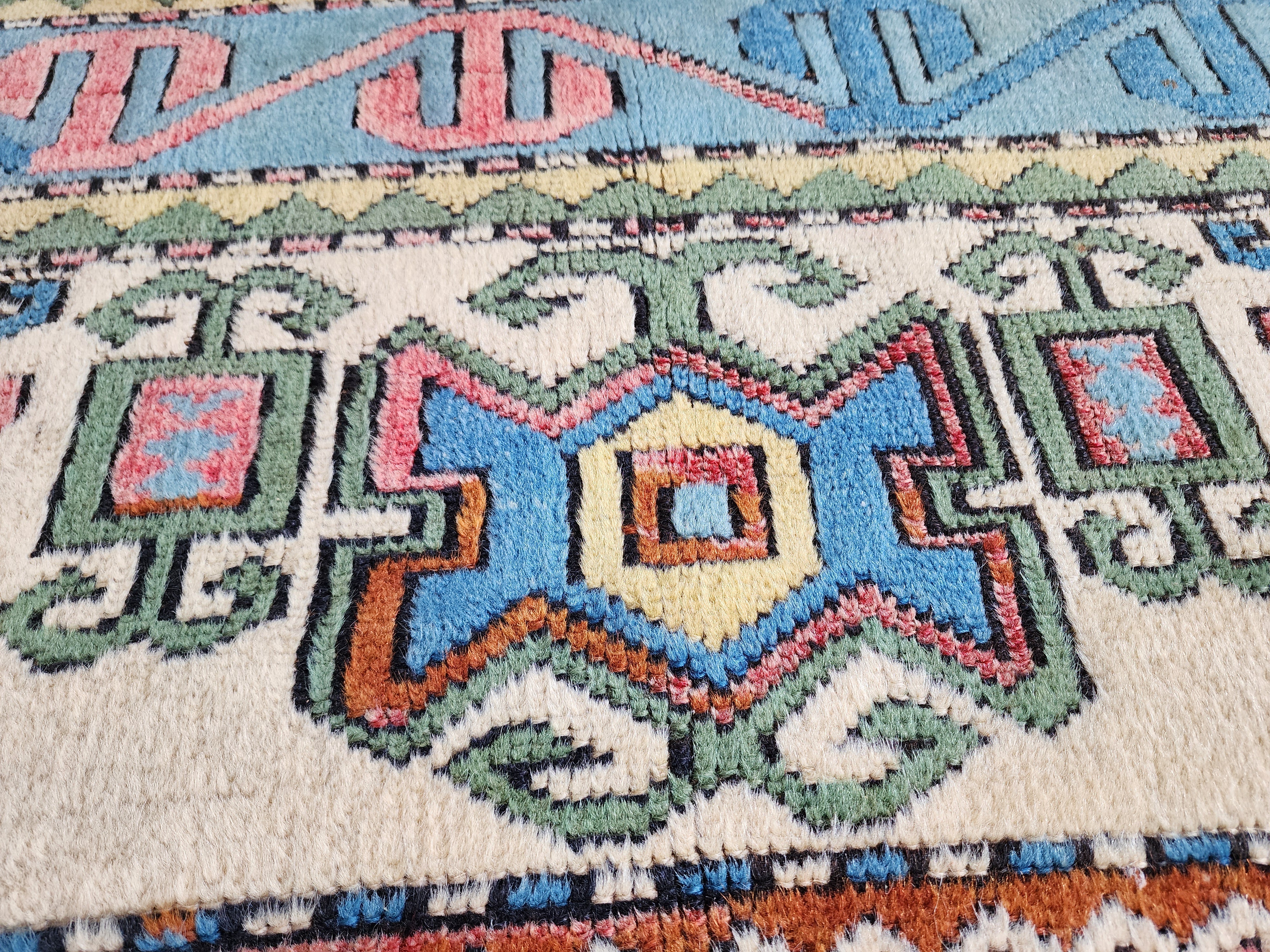 vintage Oushak Wool Area Rug — styled view