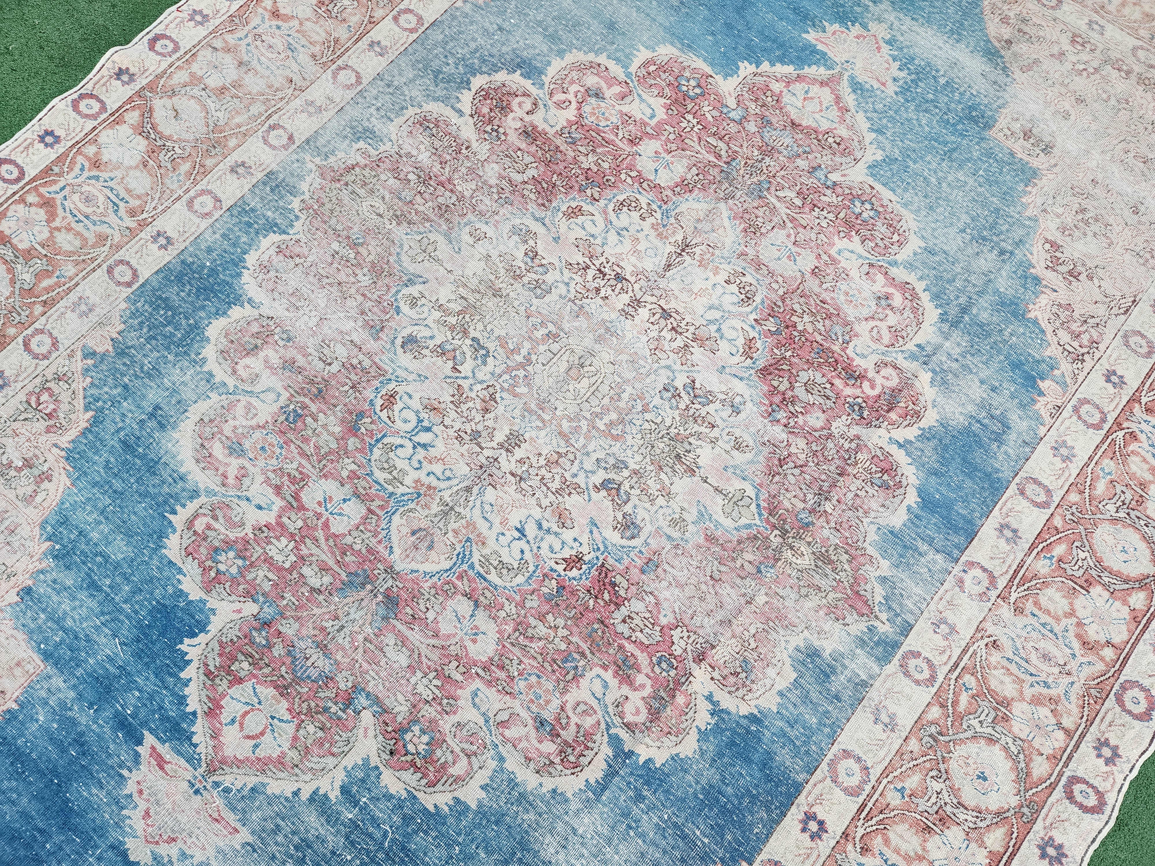 vintage Kayseri Wool Large Area Rug — pattern close-up
