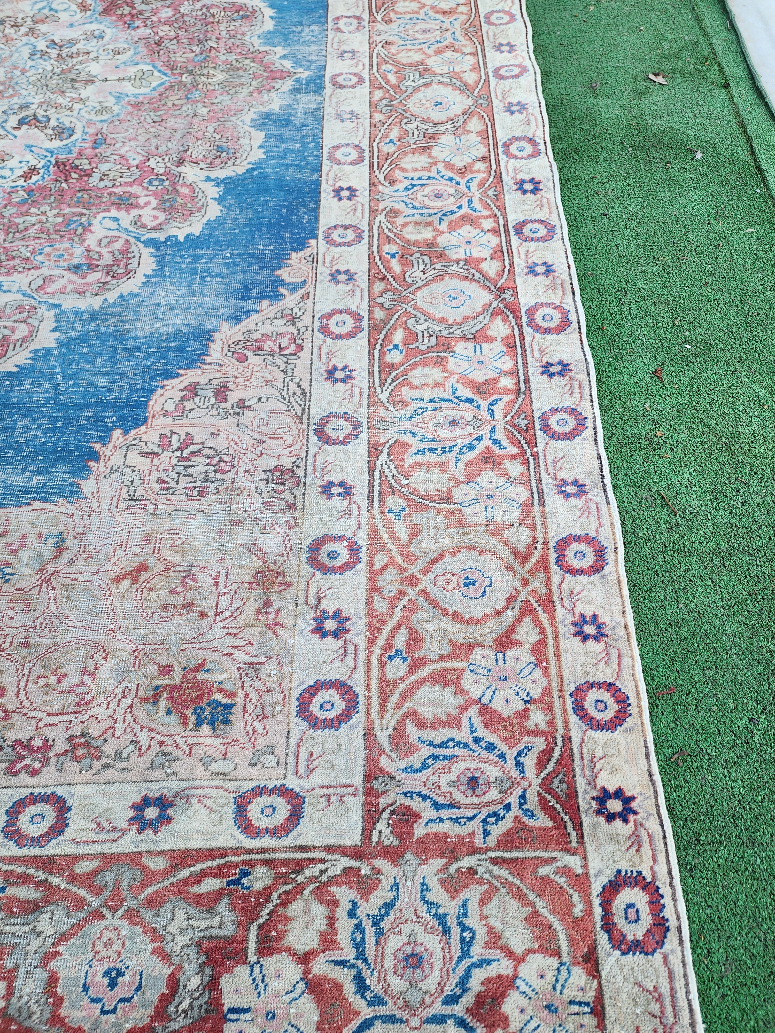 Vibrant Vintage Turkish Kayseri Rug, 6'7''x9'3''
