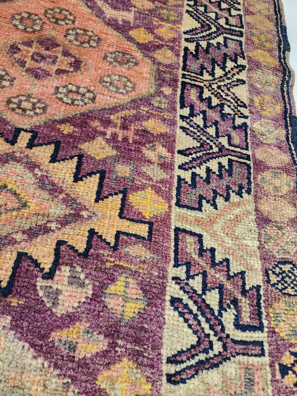Antique Herki Kurdish Runner Rug, 1900s Tribal Anatolian Wool, Vegetable Dyes (3'3'' x 8'11'')