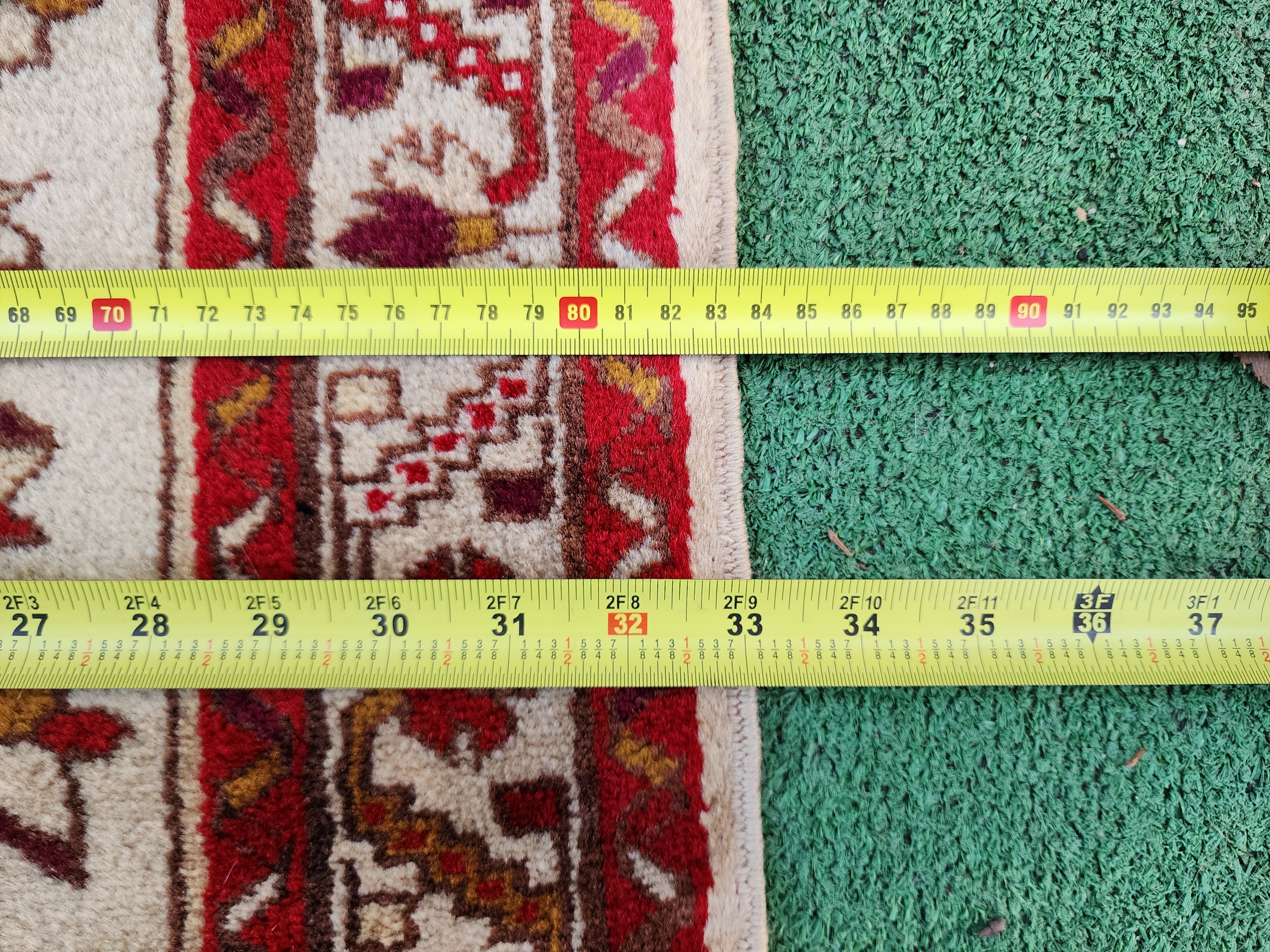 antique Turkish Wool Runner Rug — styled view