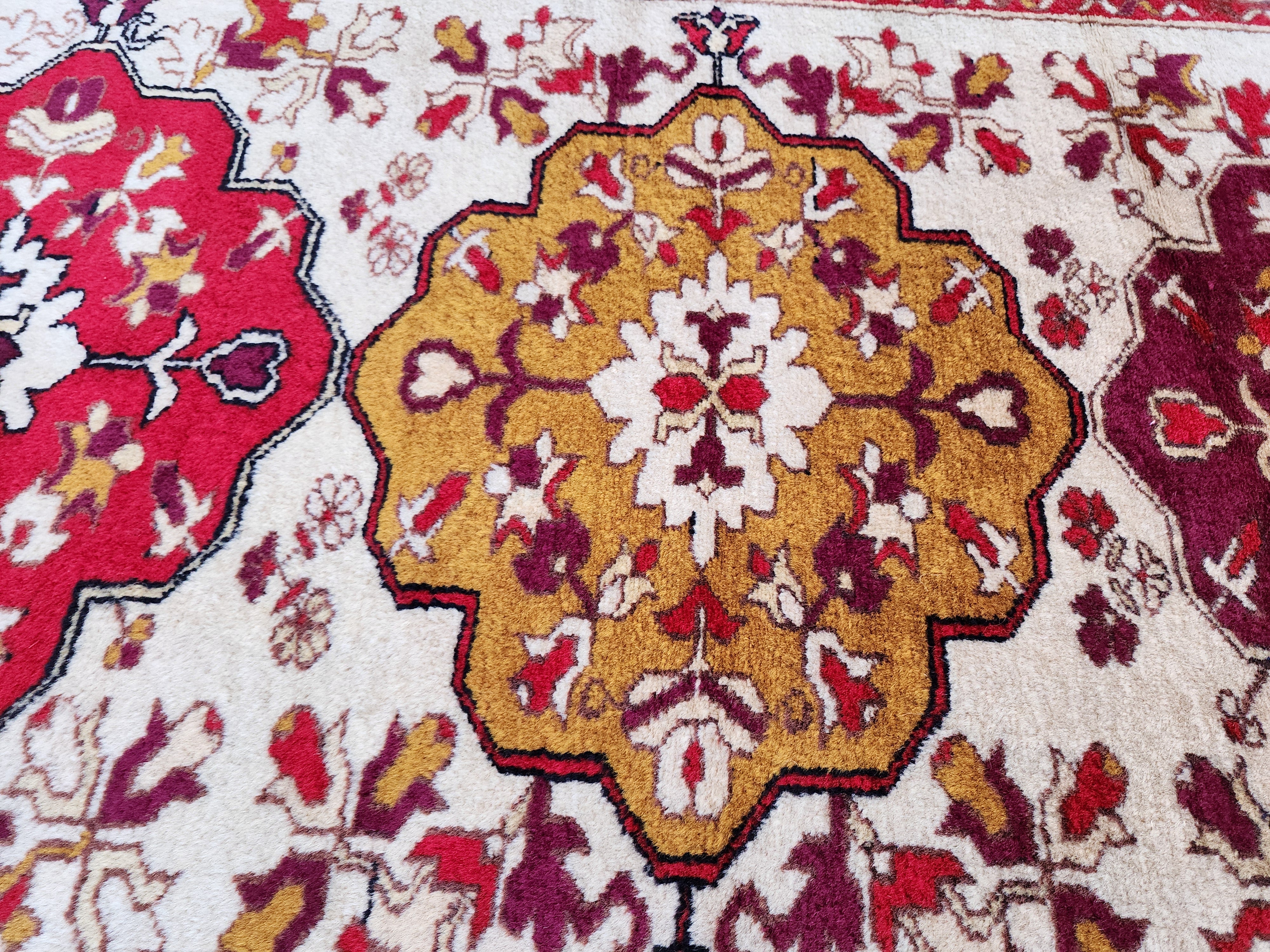 antique Turkish Wool Runner Rug — edge weave
