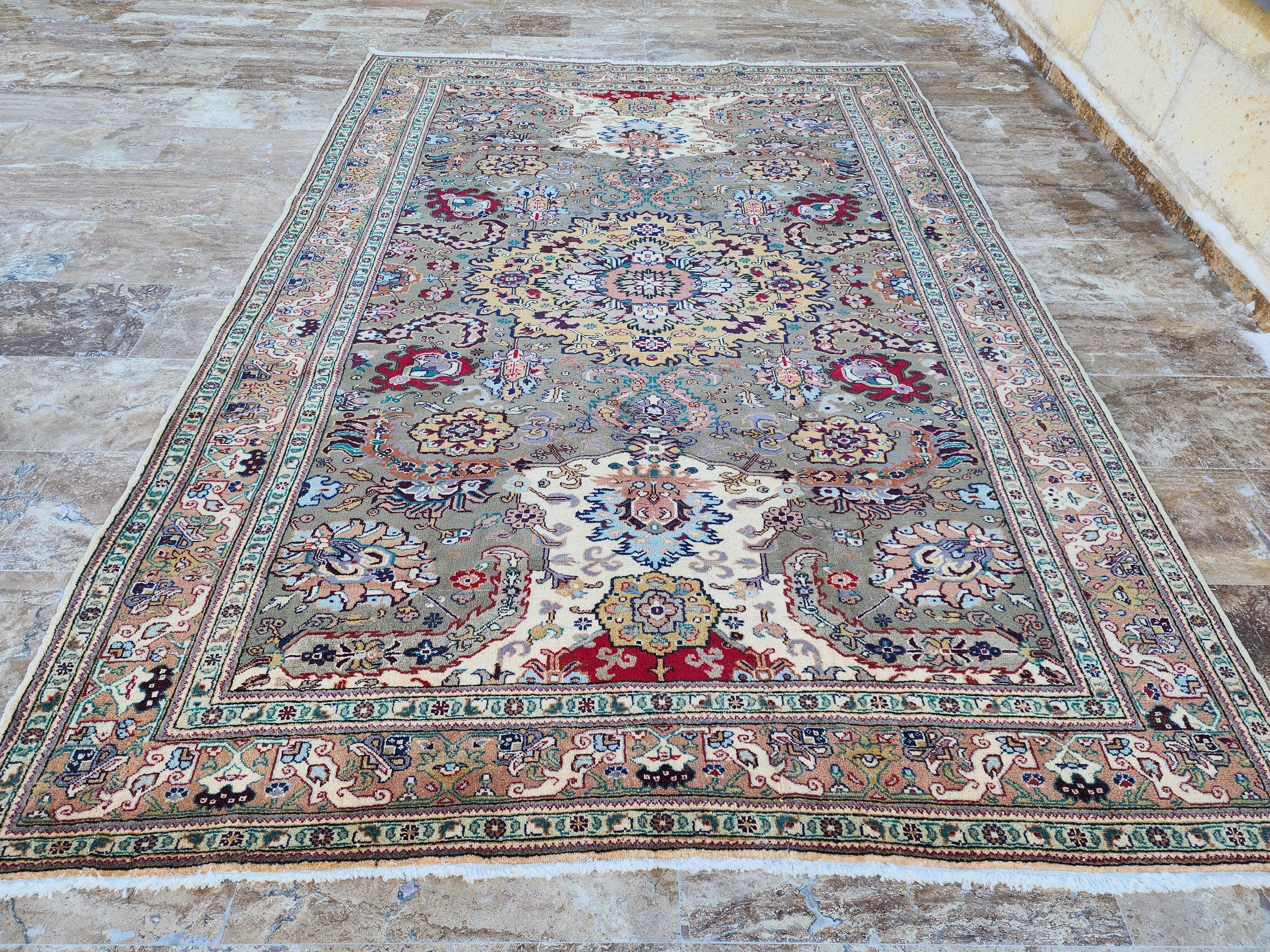 vintage Kayseri Wool Large Area Rug — detail texture