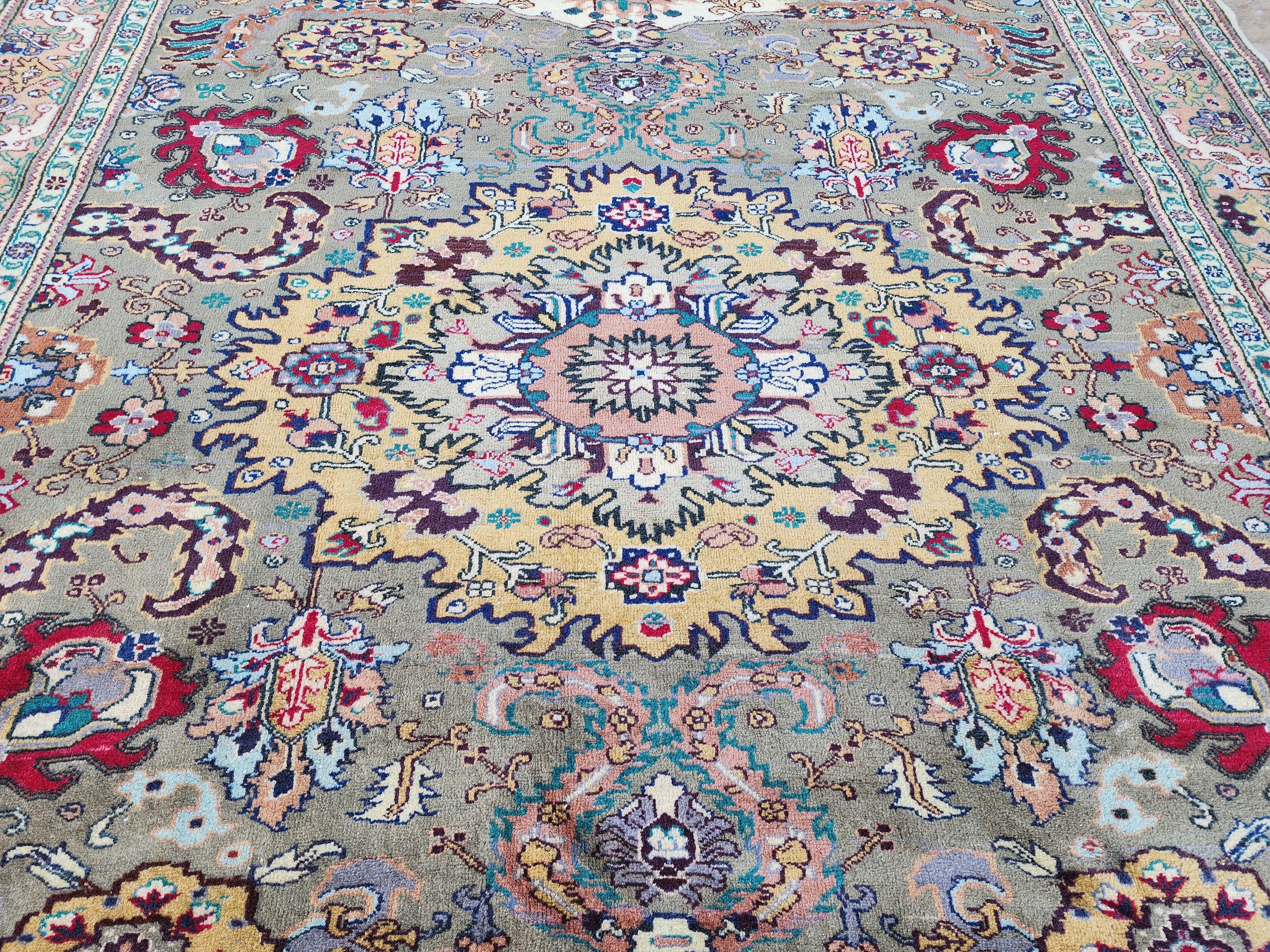 vintage Kayseri Wool Large Area Rug — corner detail