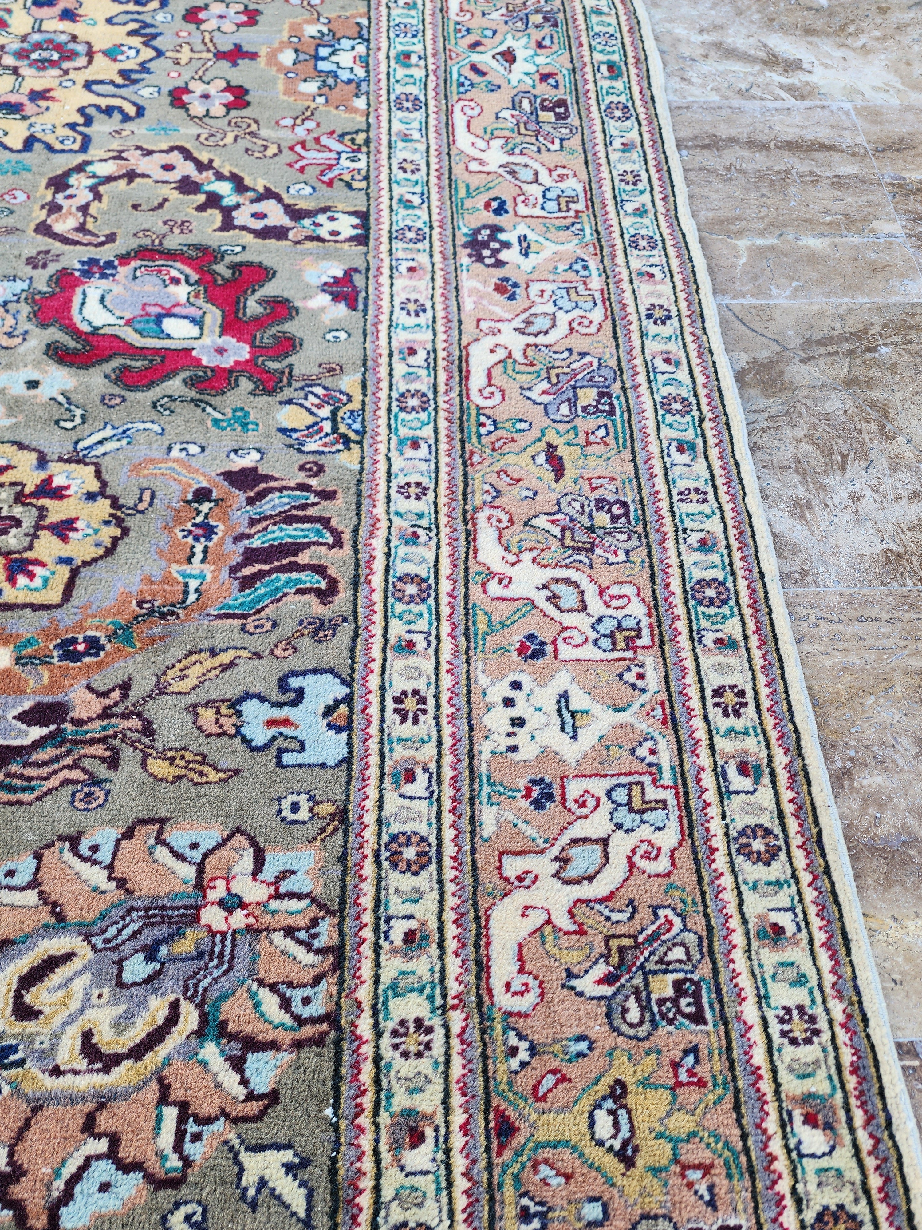 vintage Kayseri Wool Large Area Rug — pile detail