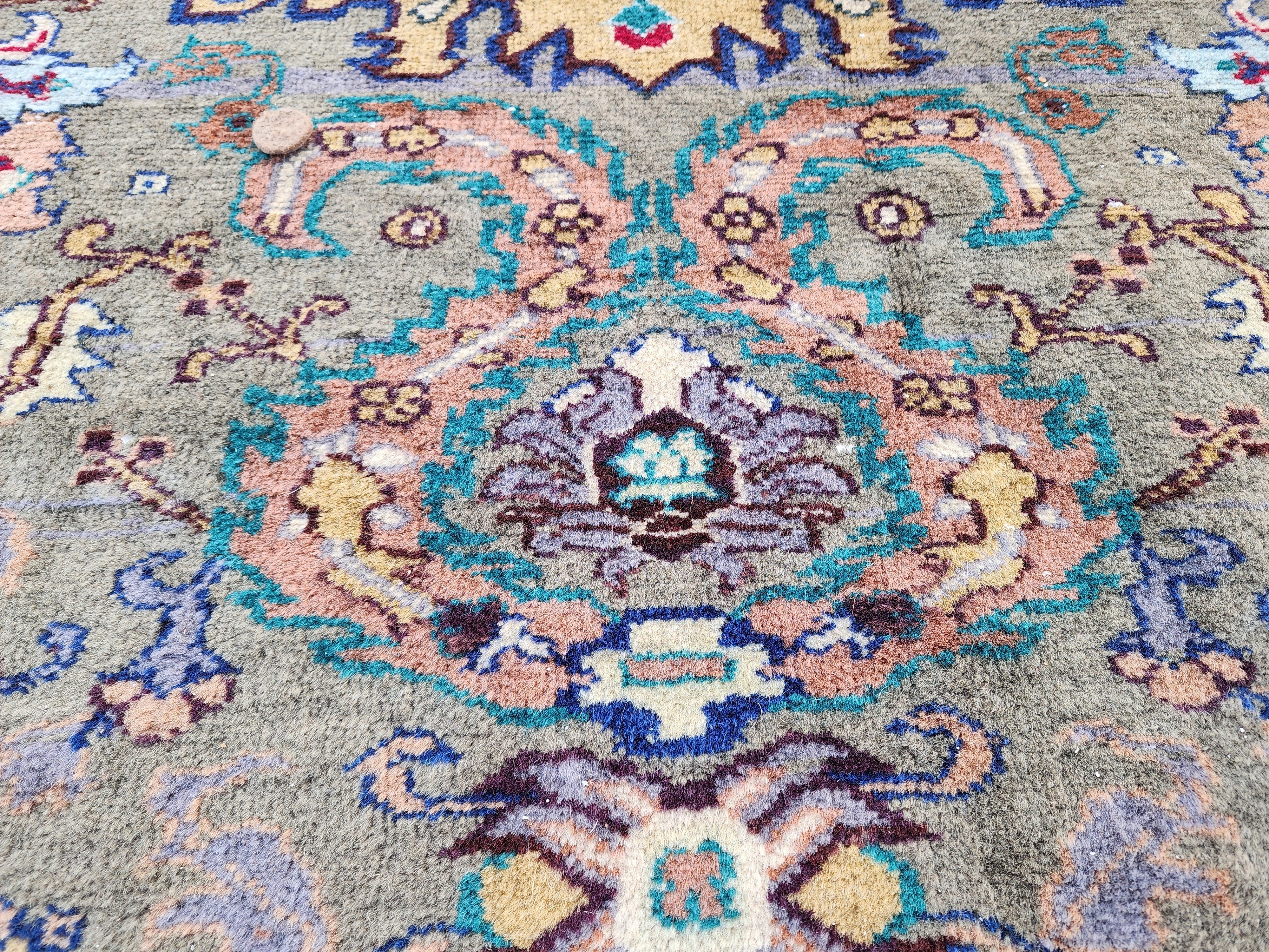 vintage Kayseri Wool Large Area Rug — colour close-up