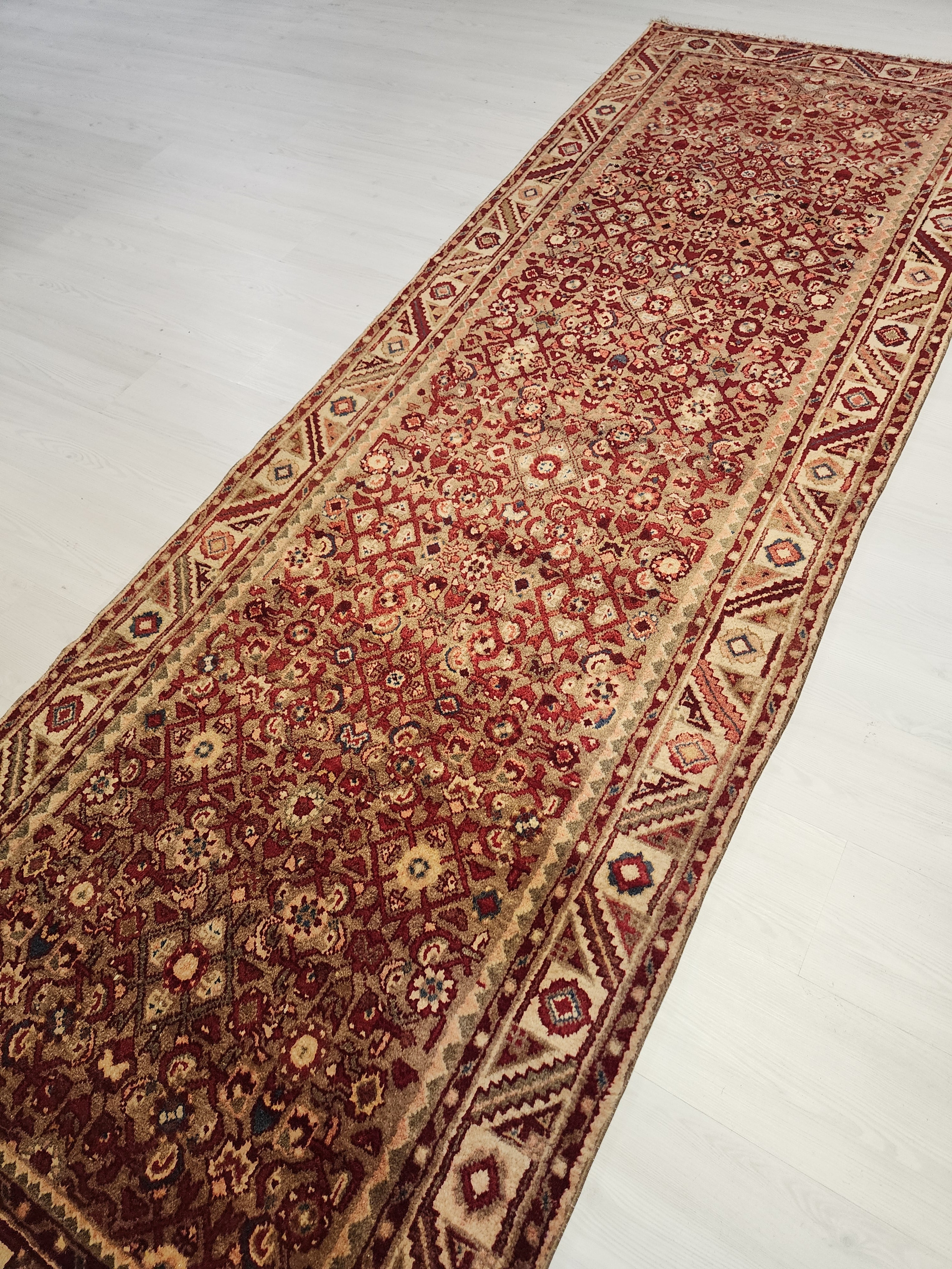 vintage Oushak Wool Runner Rug — in setting