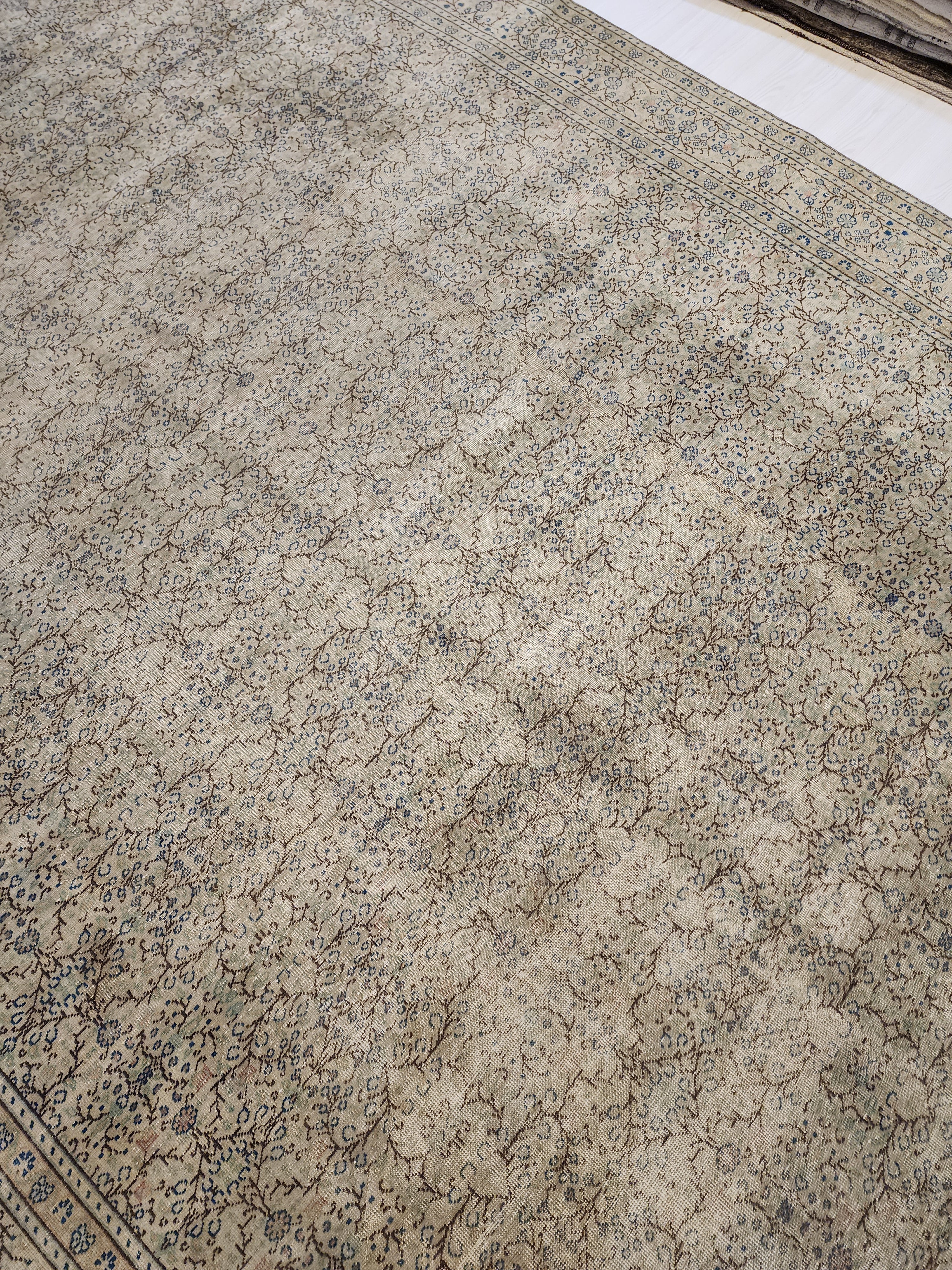 Large Hand-Knotted Kayseri Turkish Rug, 8x11 Vintage Wool Area Rug