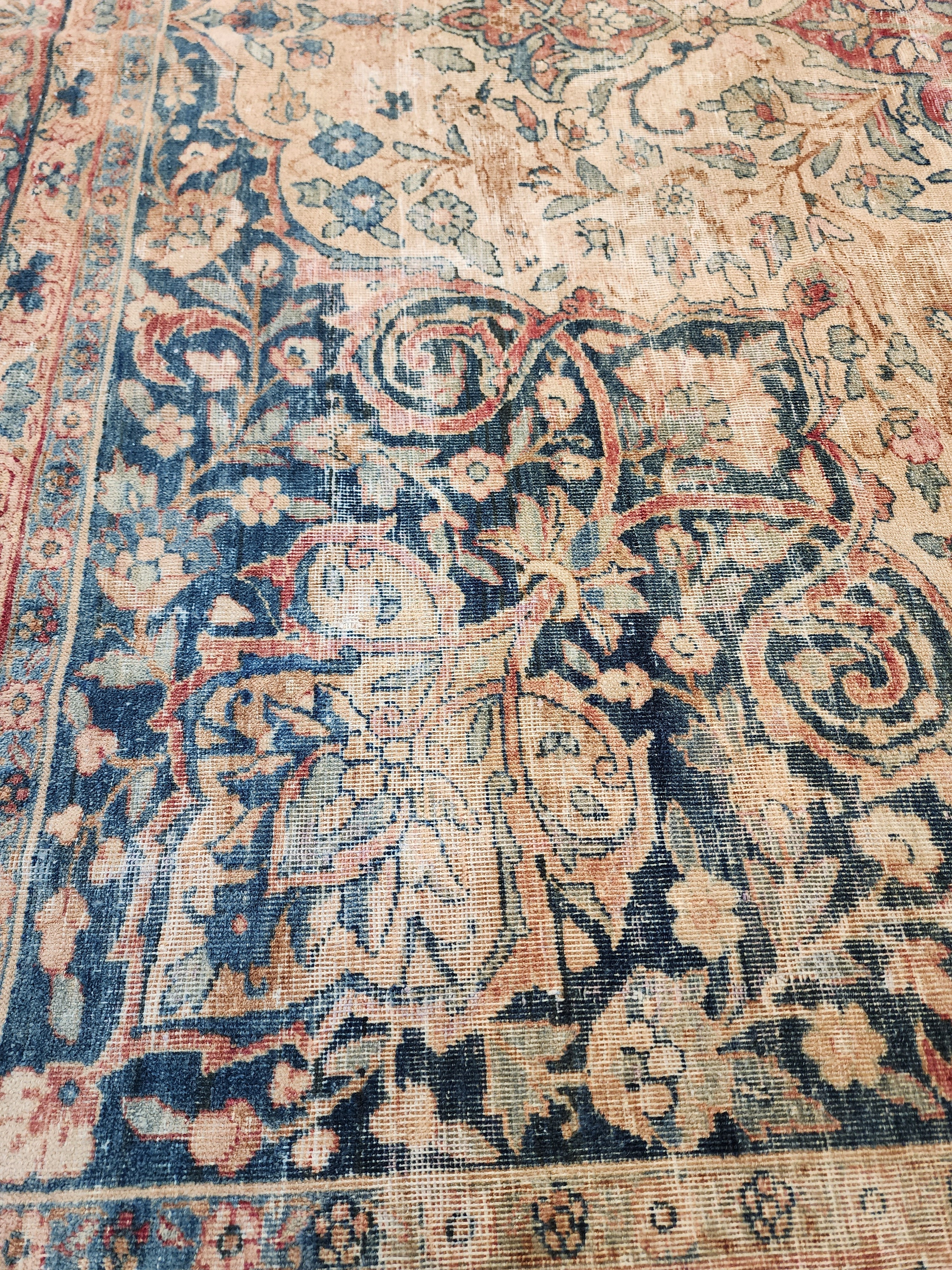 antique Anatolian Wool Large Area Rug — back view