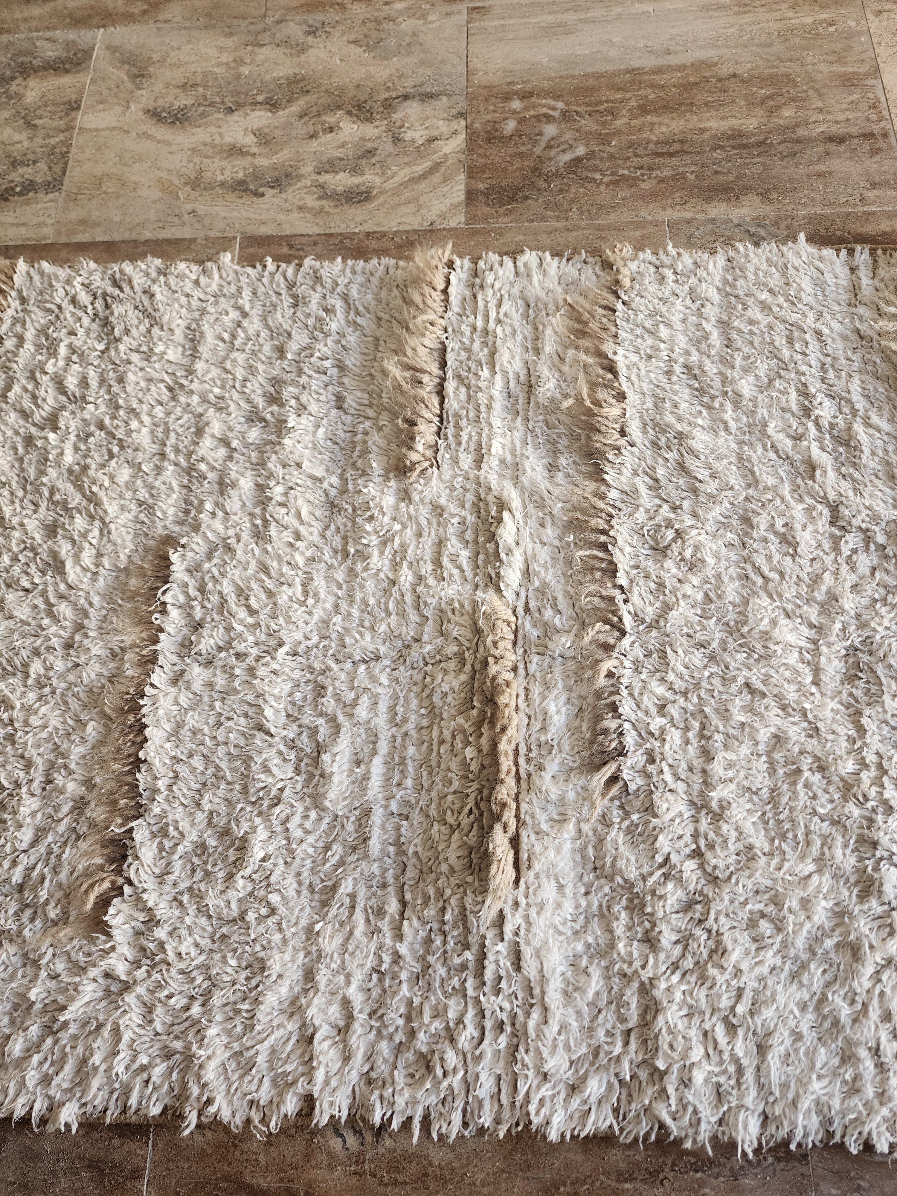 vintage Tribal Hemp Runner Rug — corner detail