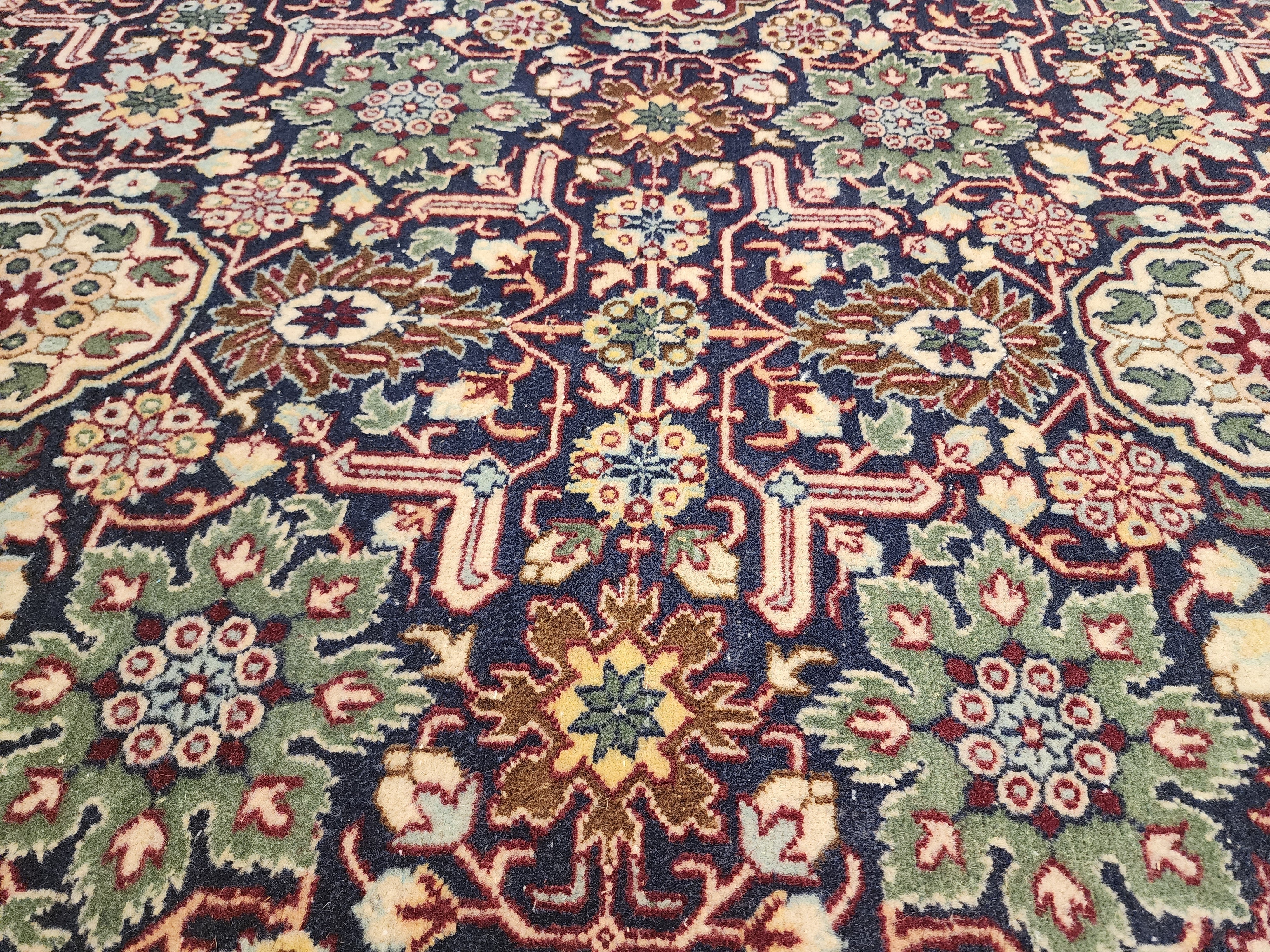 vintage Hereke Silk Area Rug — pile detail