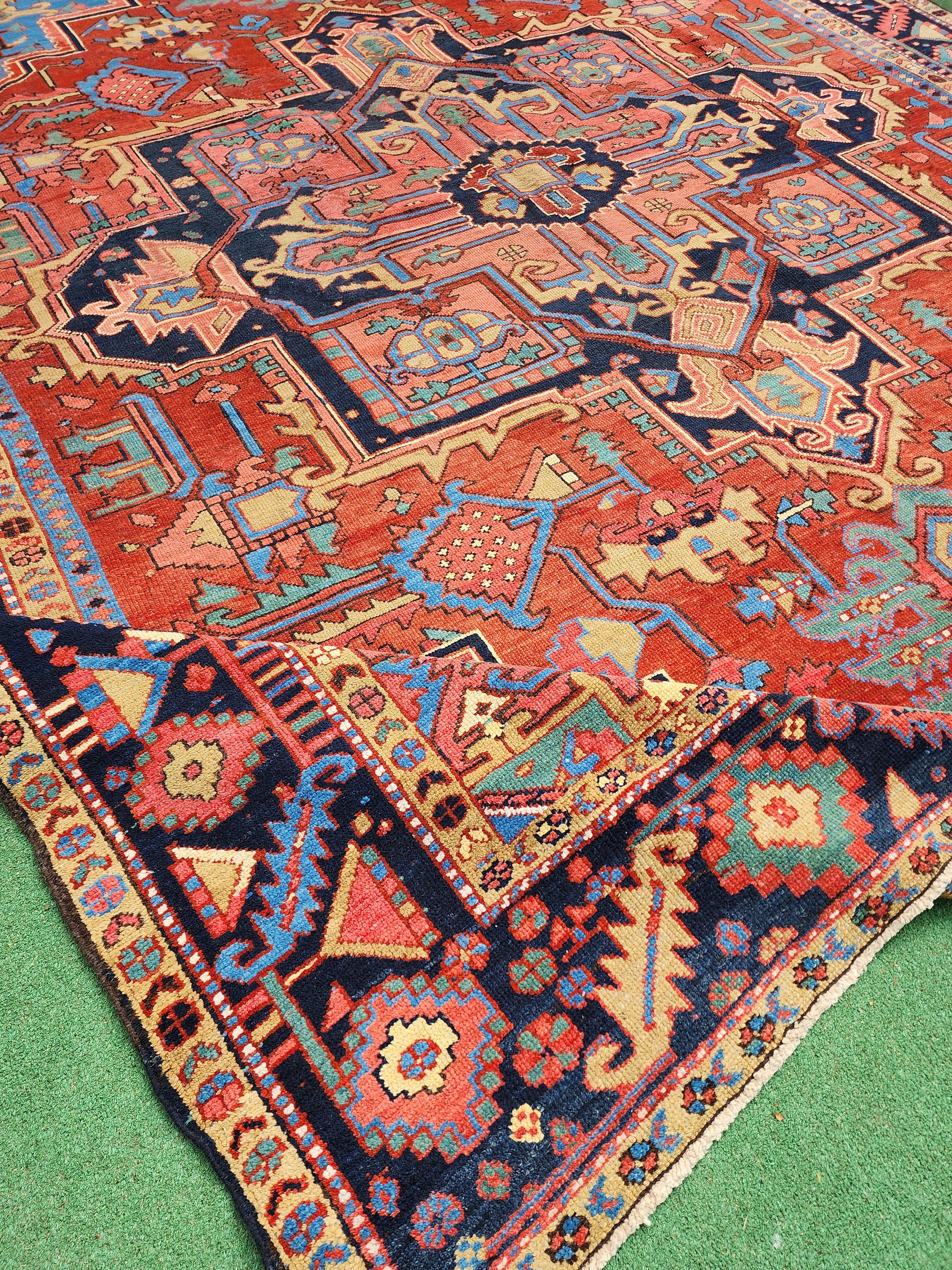 antique Anatolian Wool Large Area Rug — styled view