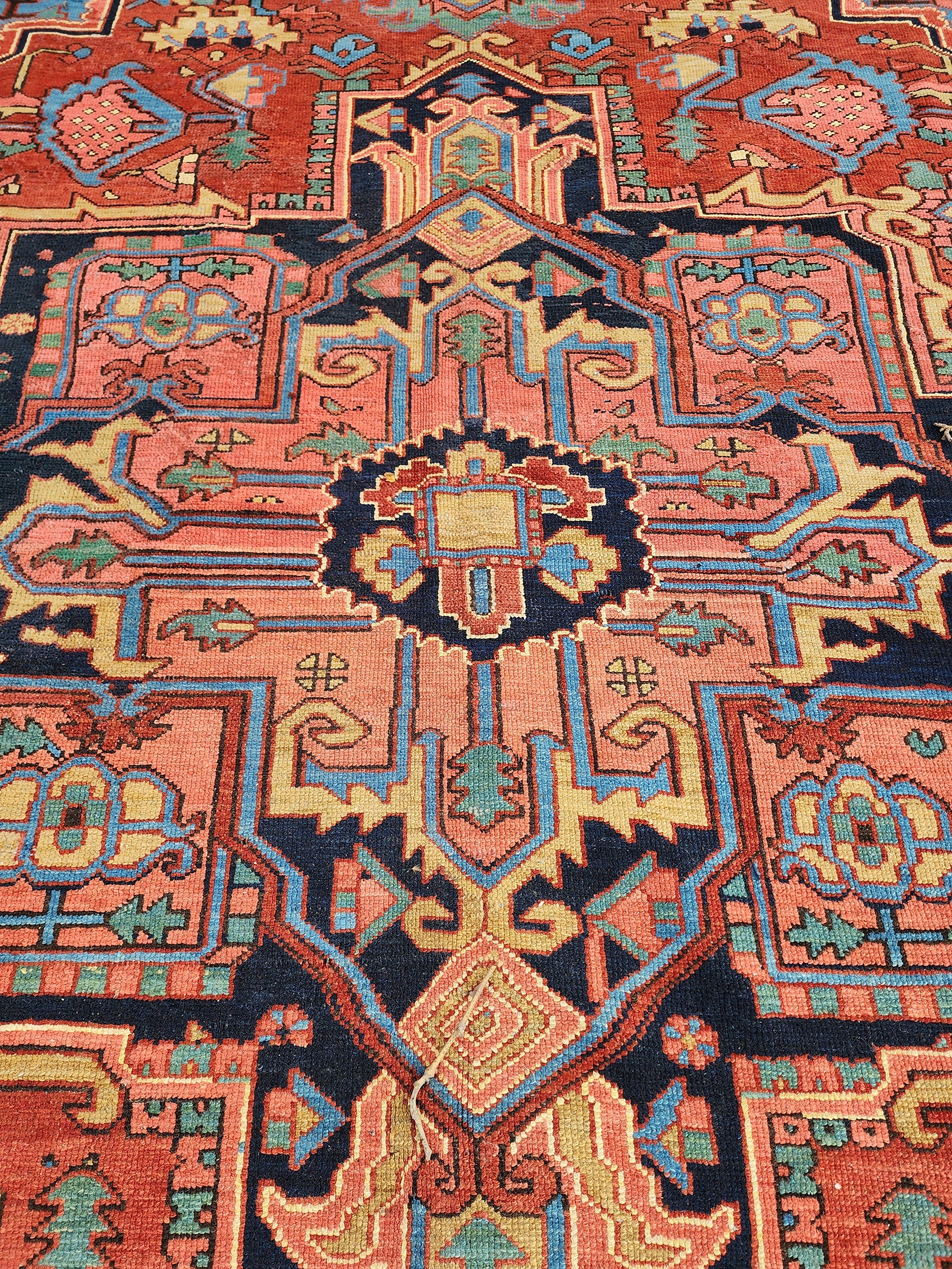antique Anatolian Wool Large Area Rug — styled view