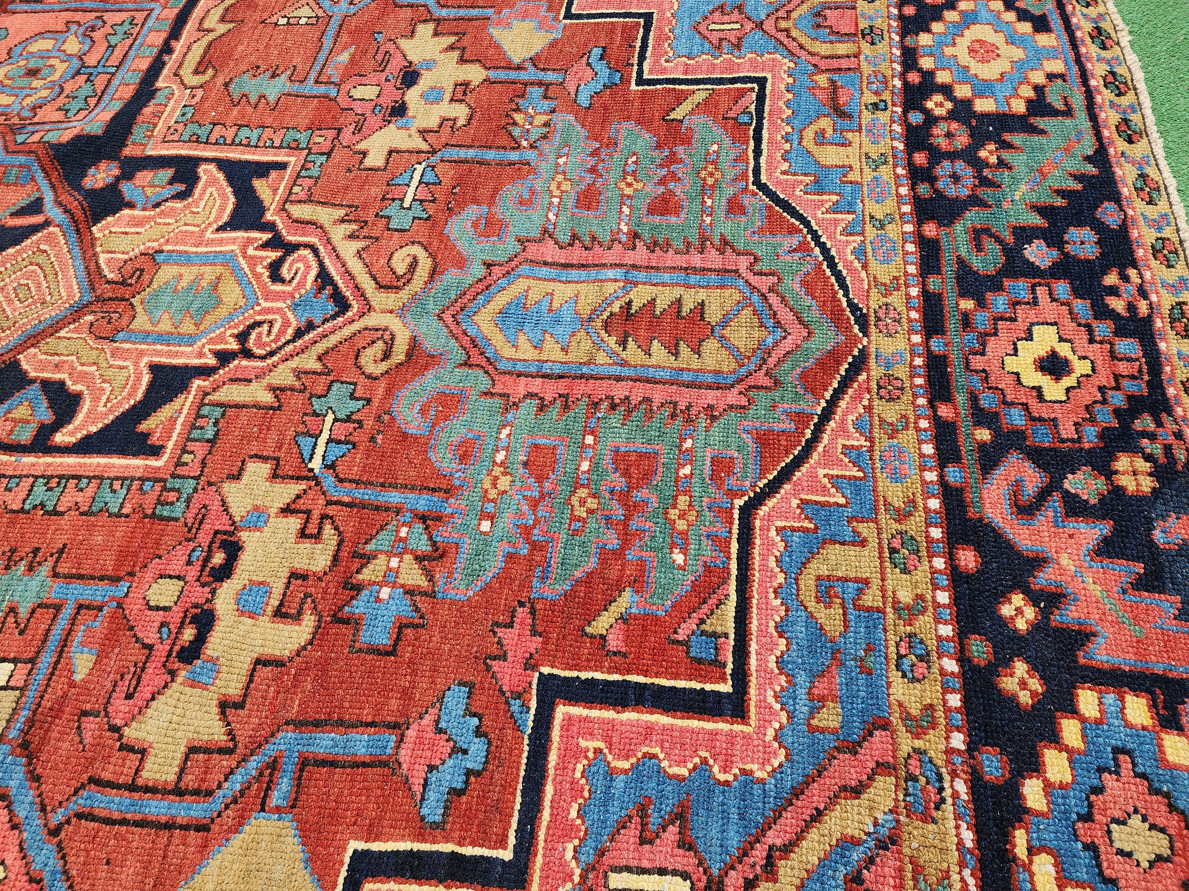 antique Anatolian Wool Large Area Rug — in setting