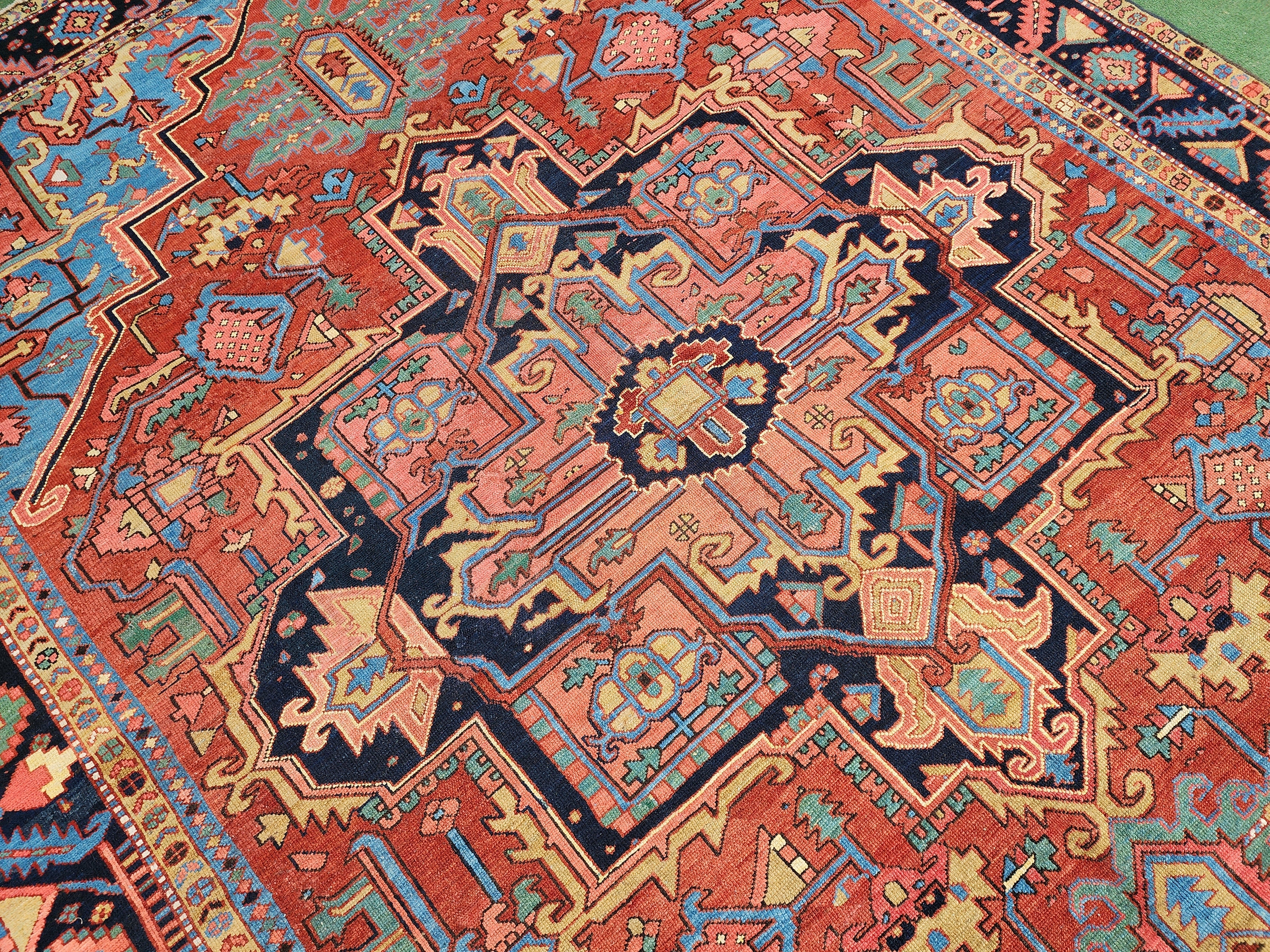 antique Anatolian Wool Large Area Rug — pile detail