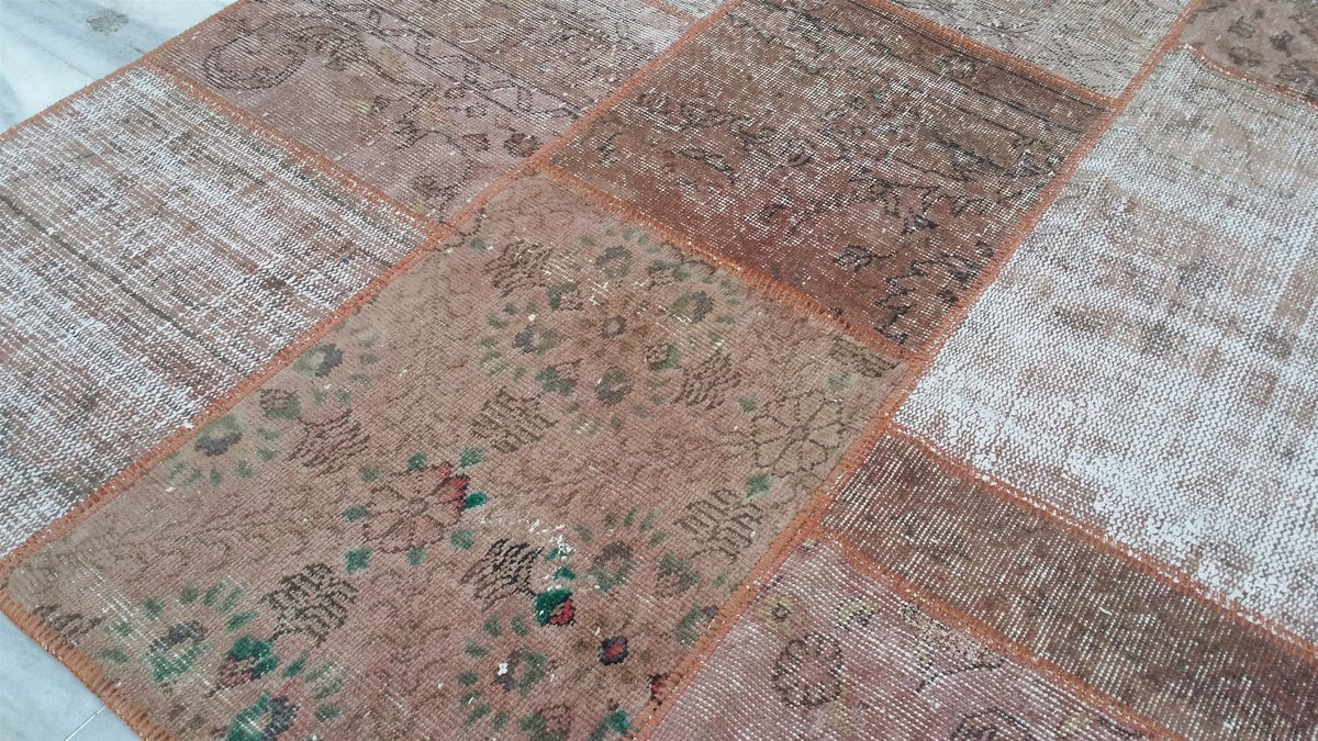 vintage Persian Wool Runner Rug — detail texture