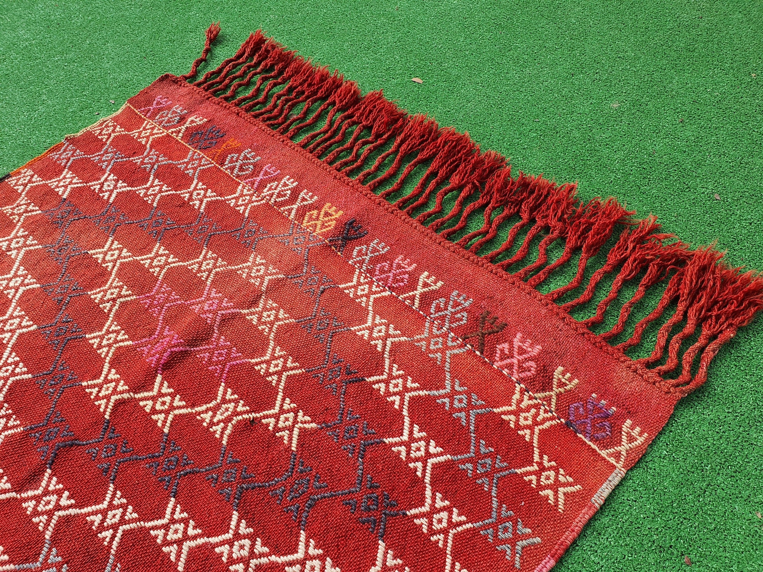 vintage Cicim Small Rug — in setting