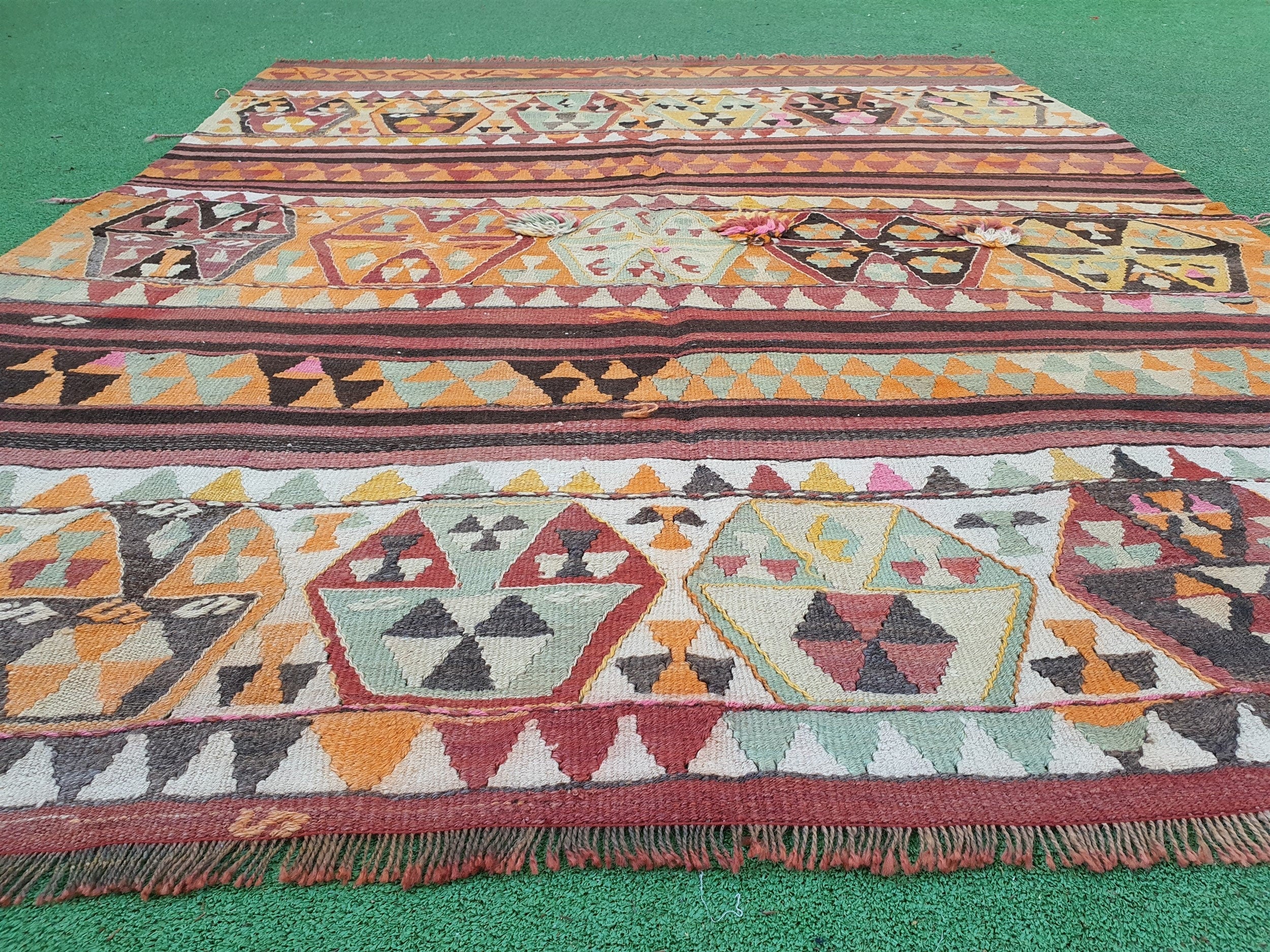 Hyssaldoma — Antique Kilim Wool Area Rug