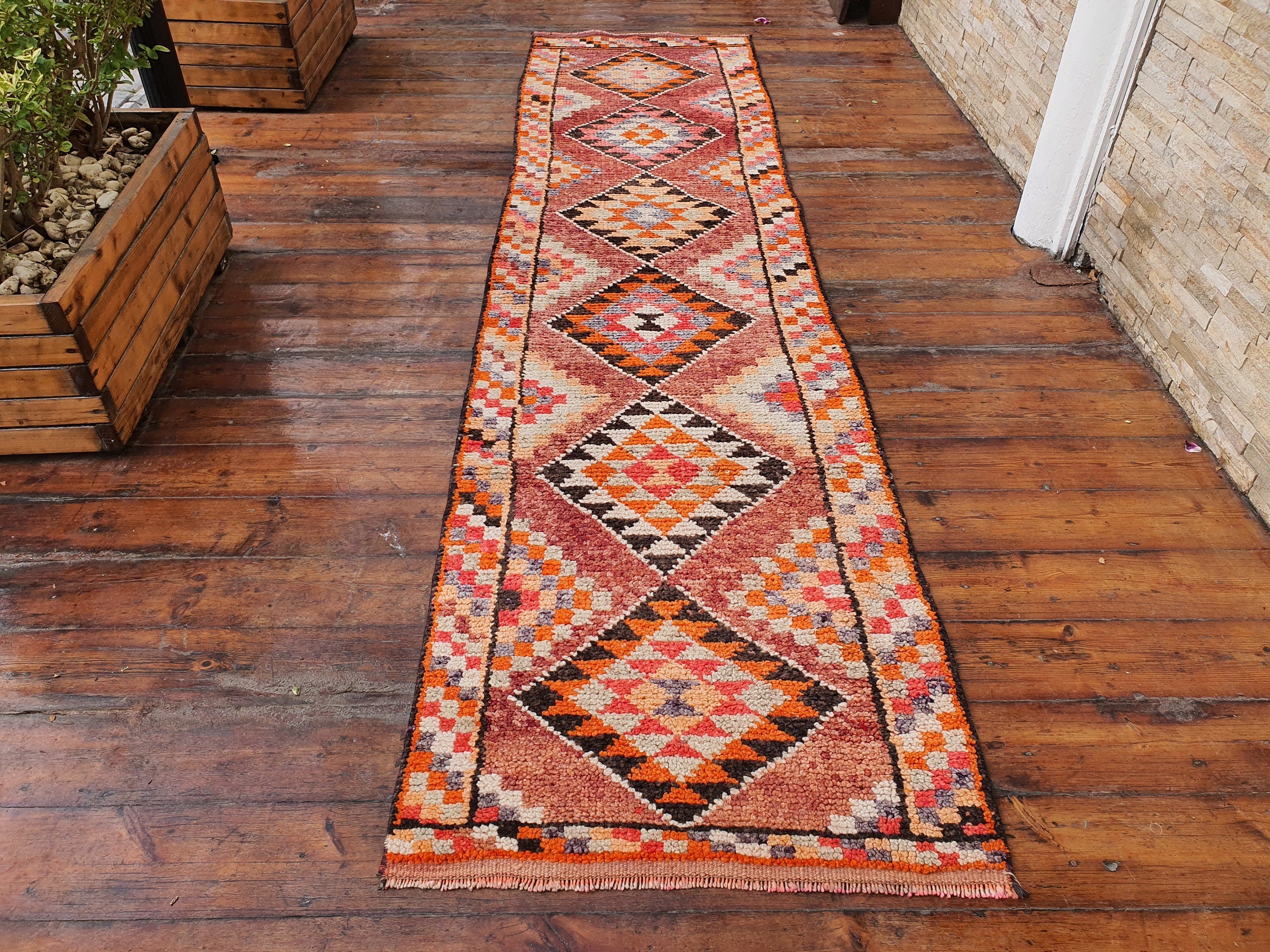 vintage Oushak Wool Area Rug — detail texture