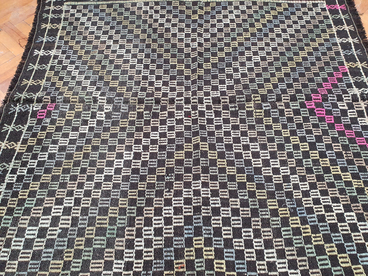 vintage Cicim Wool Small Rug — in setting