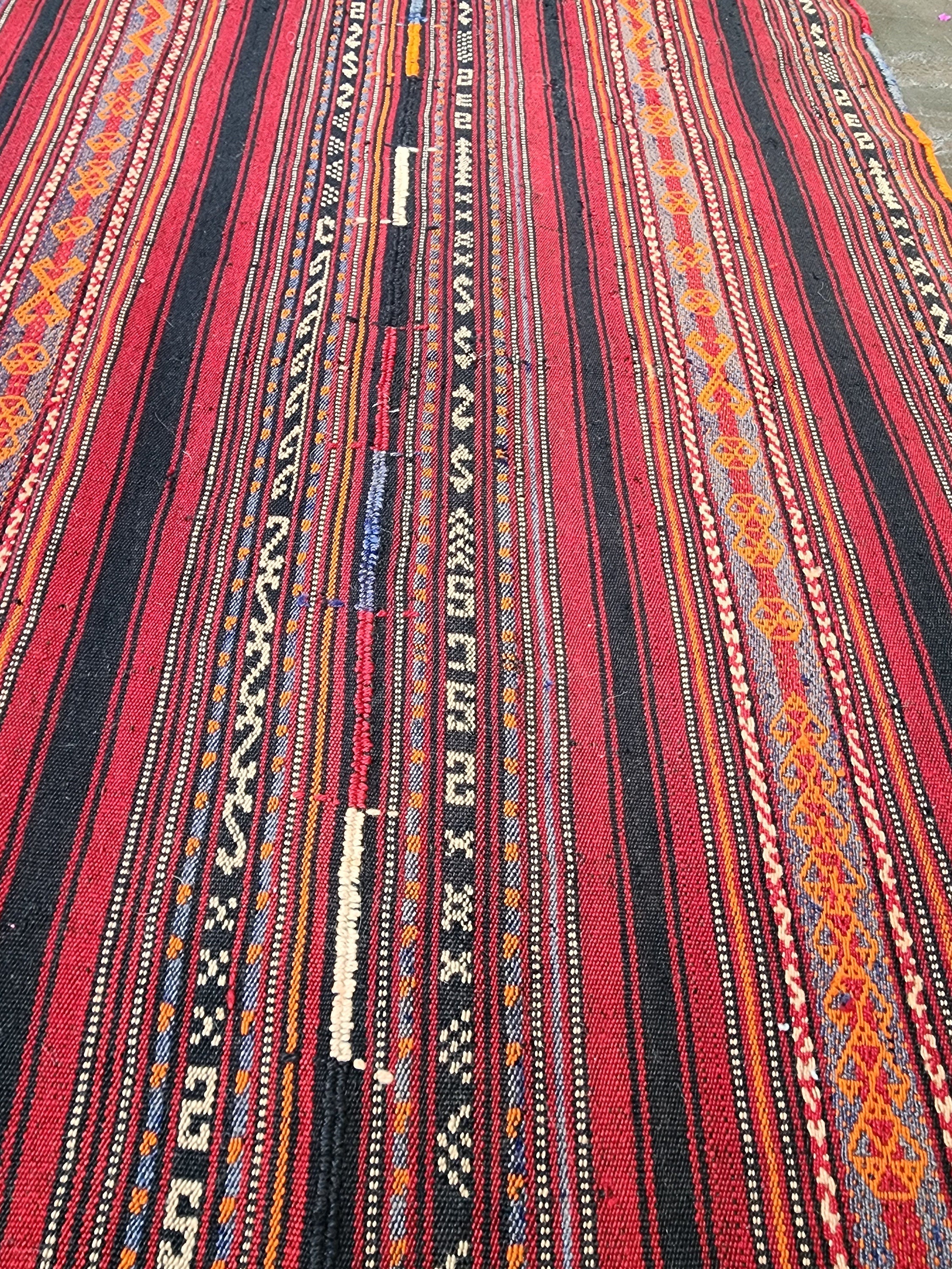 antique Kilim Wool Area Rug — in setting