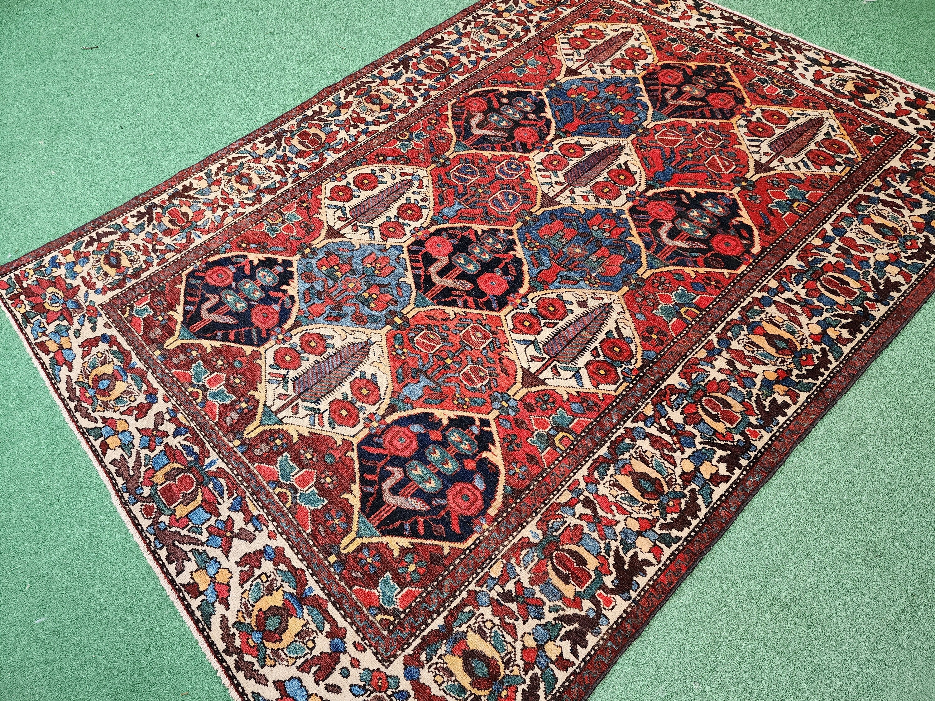 antique Persian Wool Area Rug — detail texture