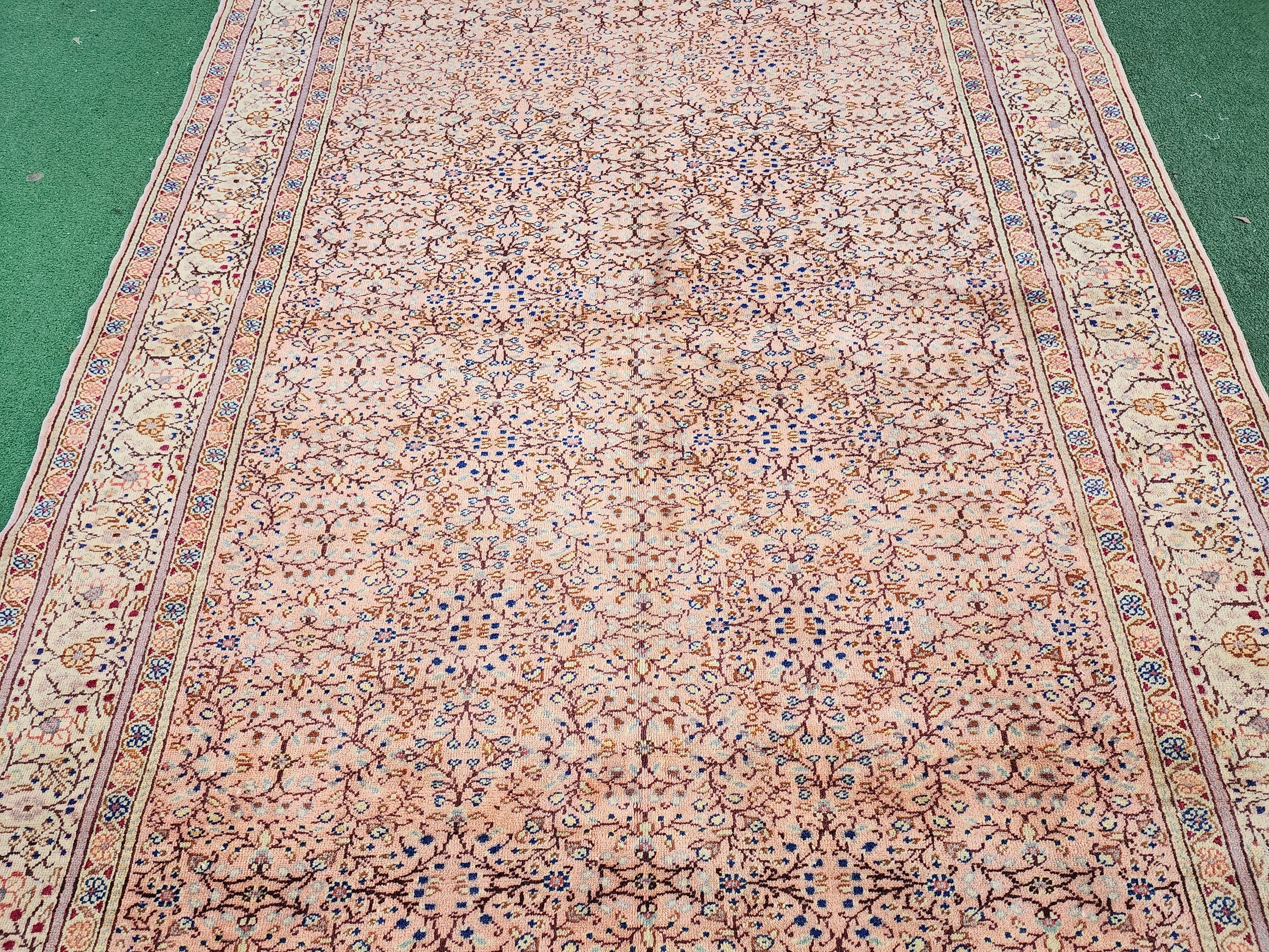 vintage Kayseri Wool Area Rug — pattern close-up